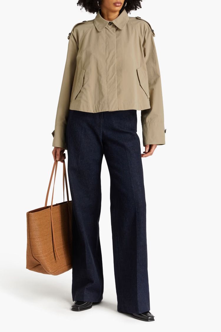 Brunello Cucinelli o1mle1224 Cropped Jacket in Beige Size M / US 6-8 / IT 42-44 - 2 Thumbnail