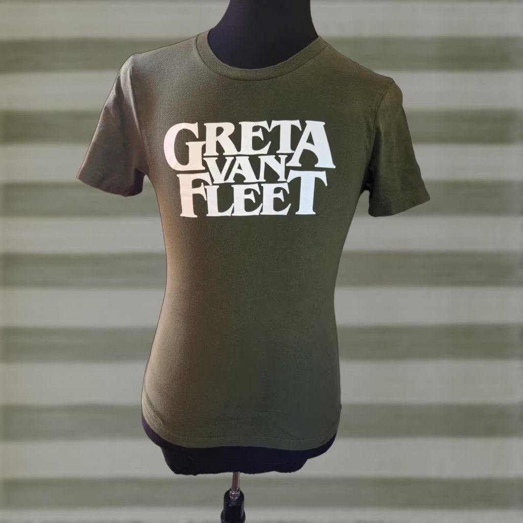 Olive VINTAGE? Greta Van Fleet Olive Green Band Logo T Shirt Size Small Size US S / EU 44-46 / 1 - 1 Thumbnail