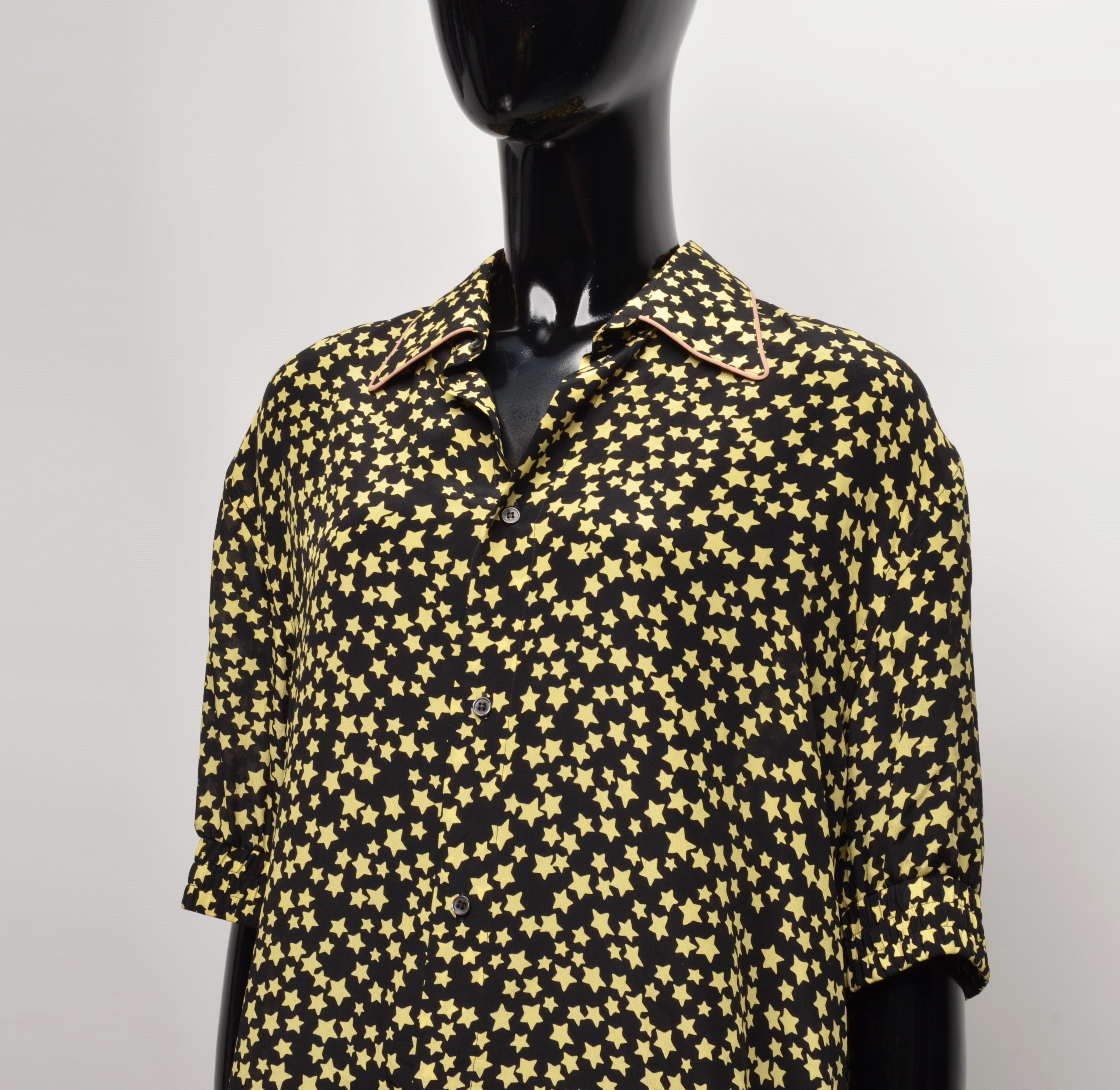 N21 N21 Silk Oversized Short Sleeve Stars Printed Shirt Blouse Size M / US 6-8 / IT 42-44 - 2 Thumbnail