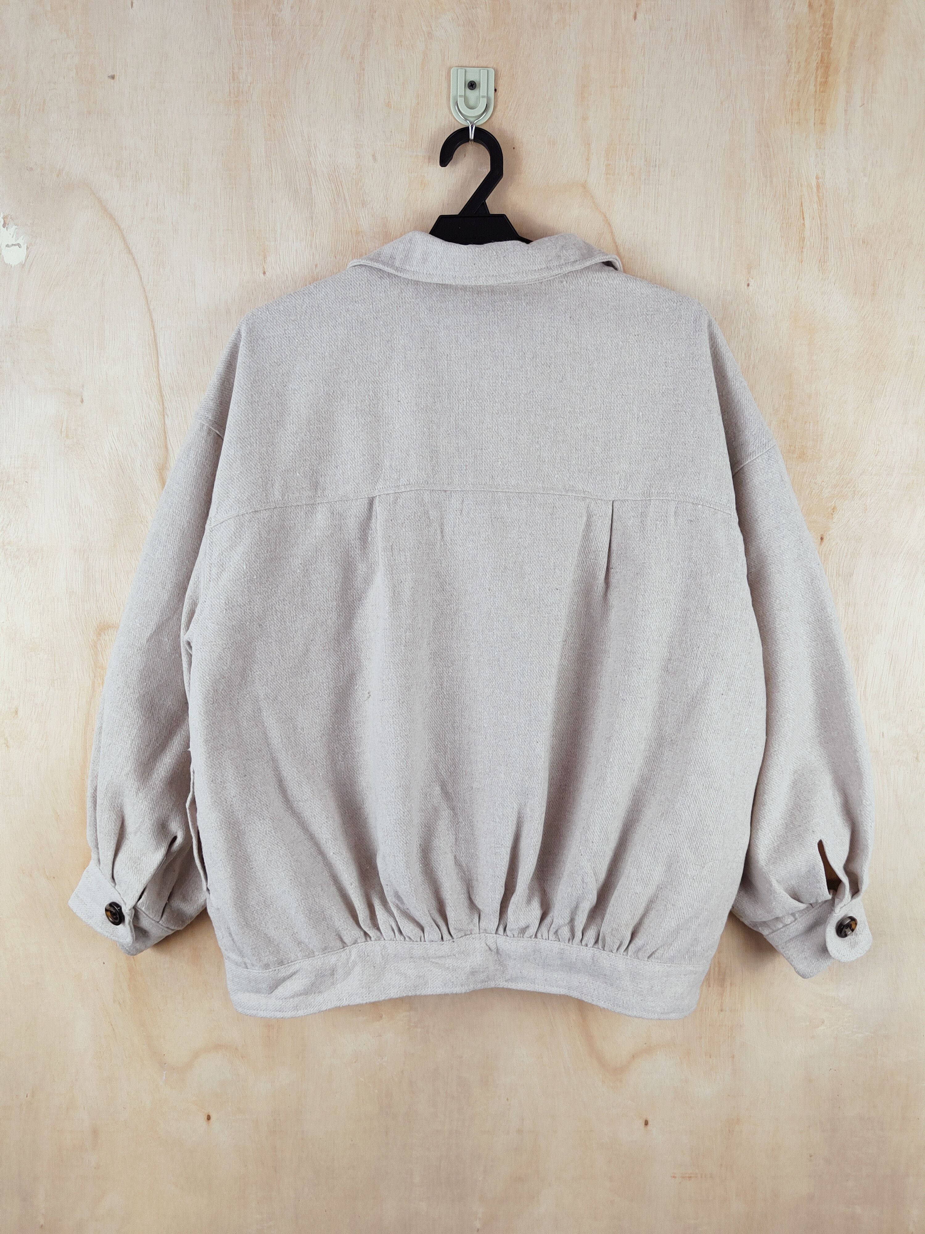 Japanese Brand × Vintage Retro Design 💥 Heather Ivory Jackets Size L / US 10 / IT 46 - 7 Thumbnail