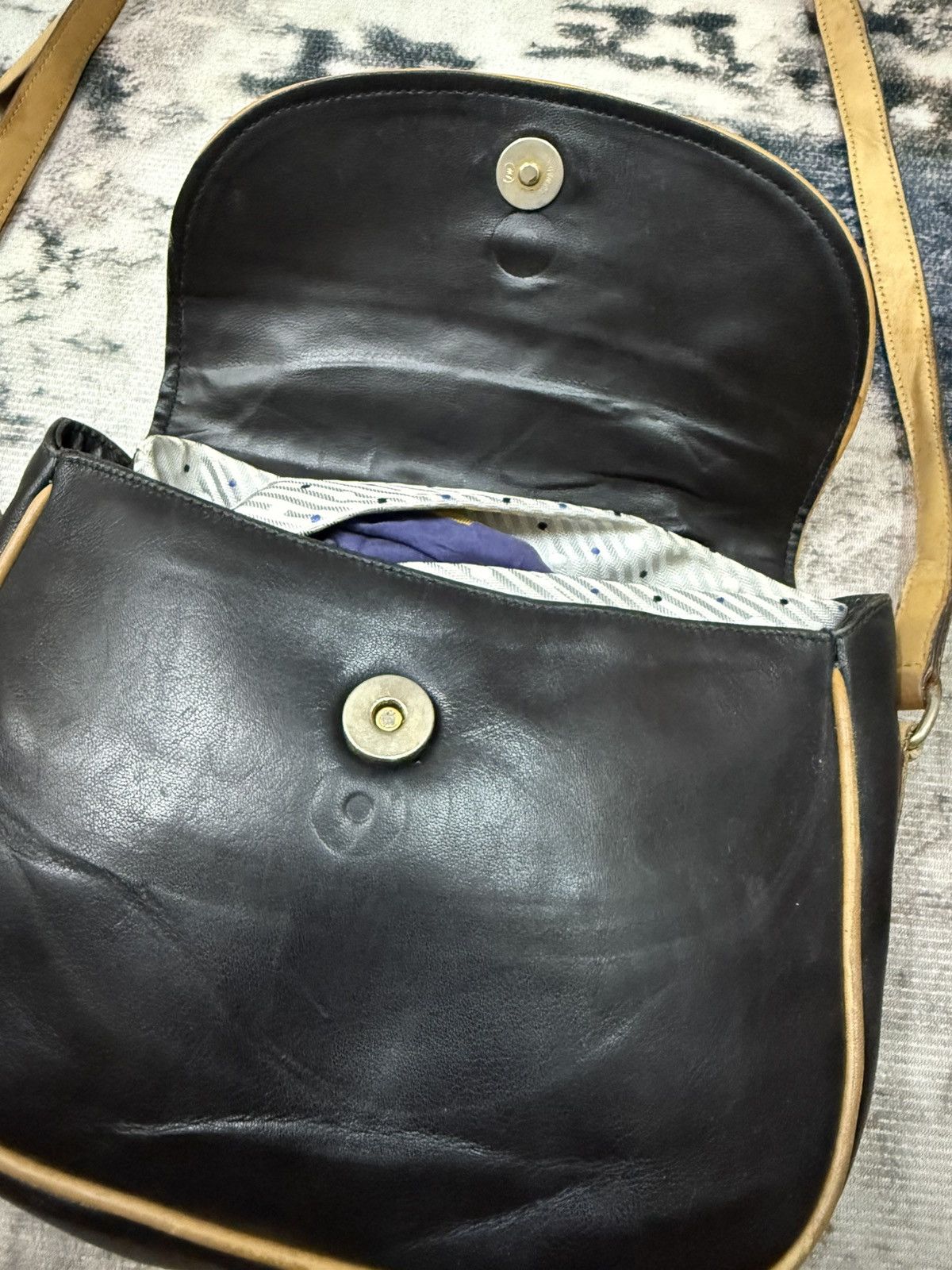 Celine × Designer × Vintage Vintage Celine Black Leather Massenger Bag Size ONE SIZE - 5 Thumbnail