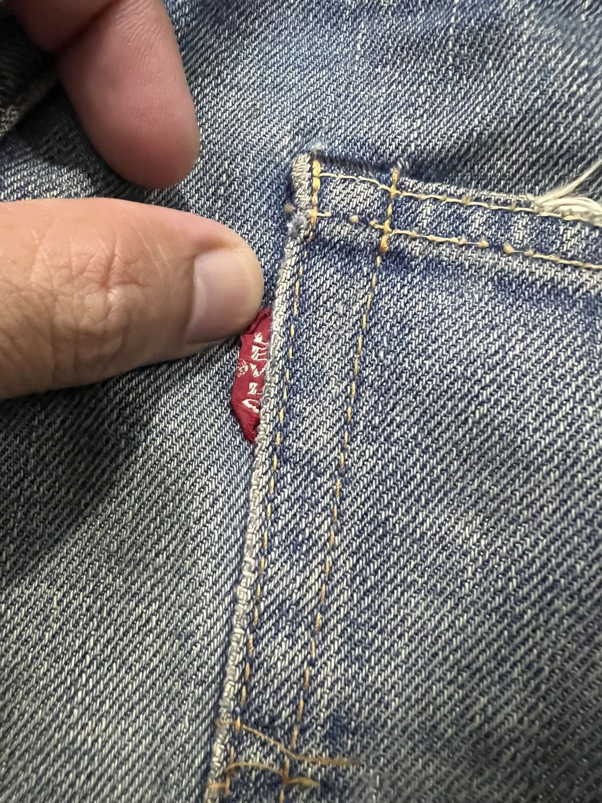 Levi's Vintage Levi’s 501 Big E Selvedge Distressed Mud Wash Jean Size US 30 / EU 46 - 18 Thumbnail