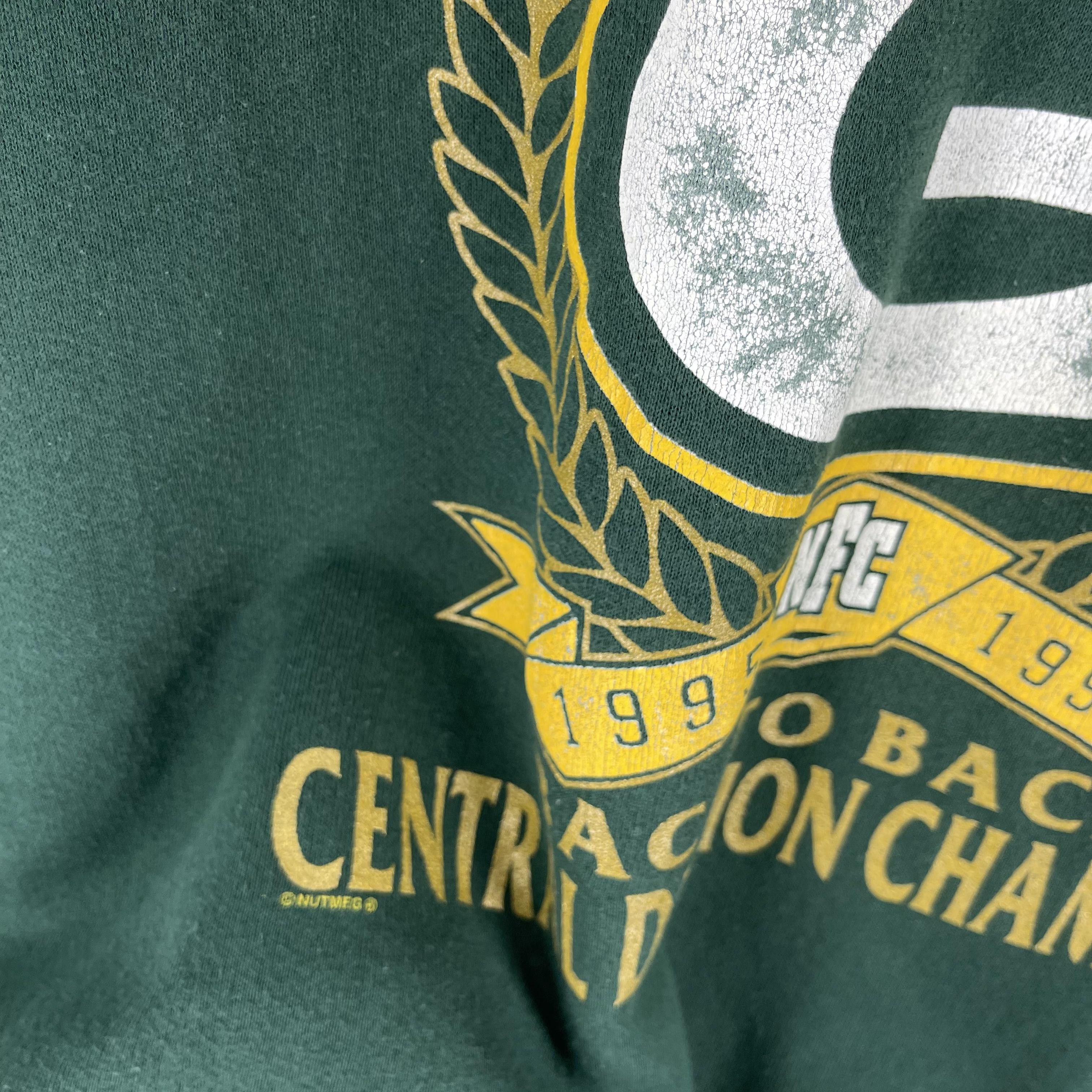 NFL Vintage 90's Nutmeg Green Bay PACKERS Nfl Sweatshirt Size US XXL / EU 58 / 5 - 4 Thumbnail