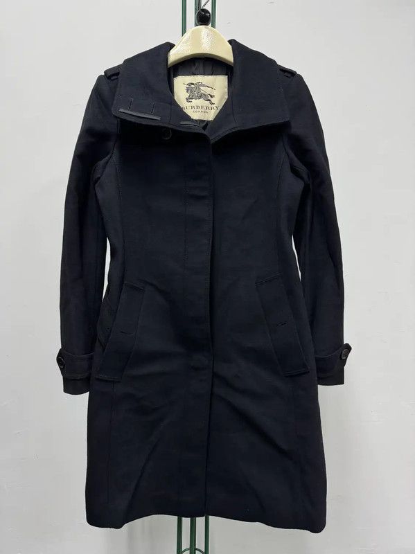 Burberry Burberry Women's Long Wool Coat in Black Size XS / US 0-2 / IT 36-38 - 1 Thumbnail