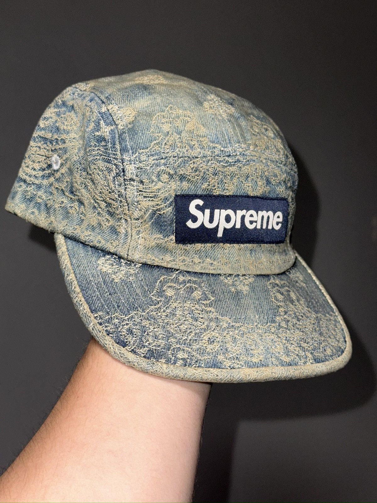 Supreme Supreme Bandana Jacquard Denim Camp Cap SS25 | Grailed