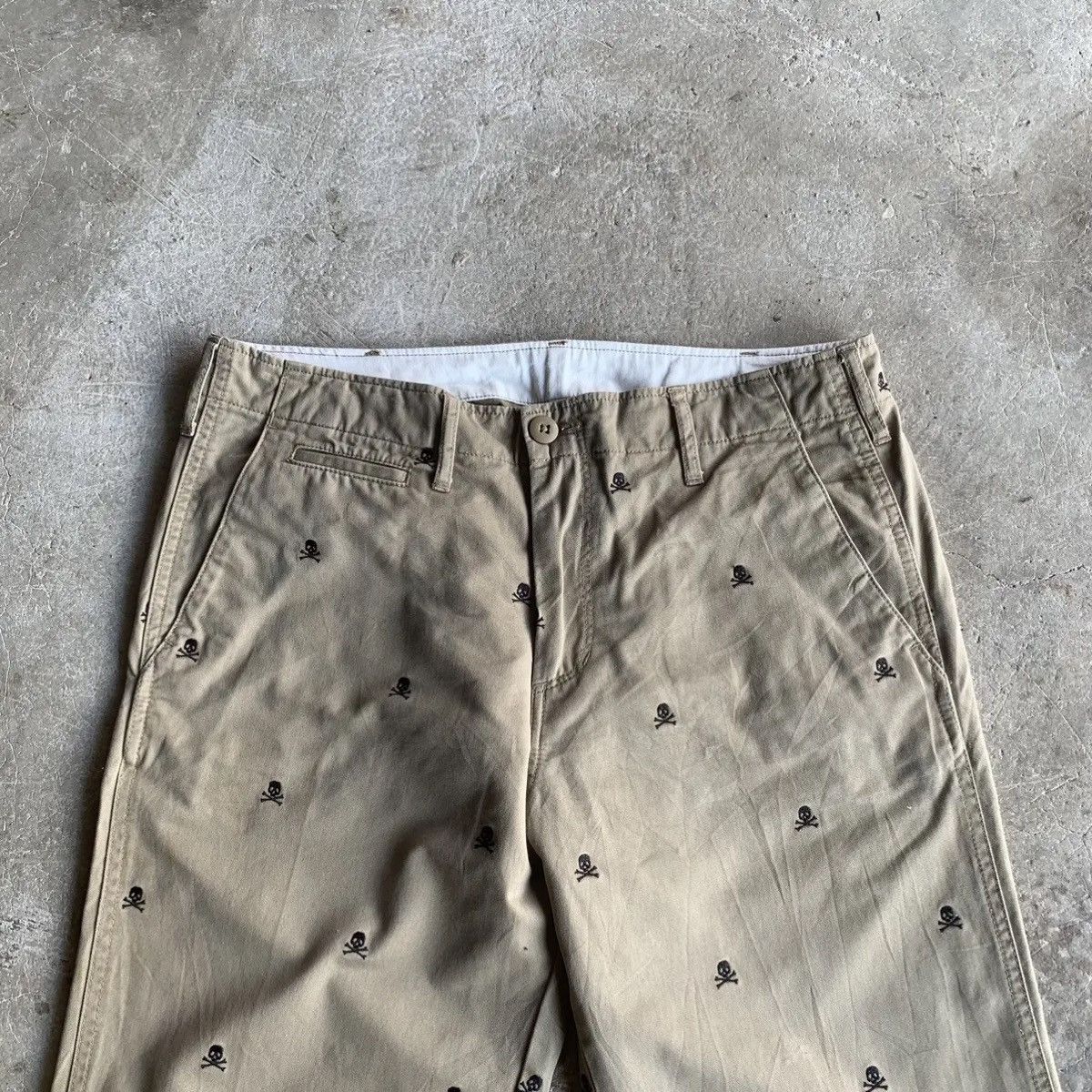 Japanese Brand 💥 STEALS 💥 Skulls Embroidery W32 L31 Fatique Chino Pants Size US 32 / EU 48 - 2 Thumbnail