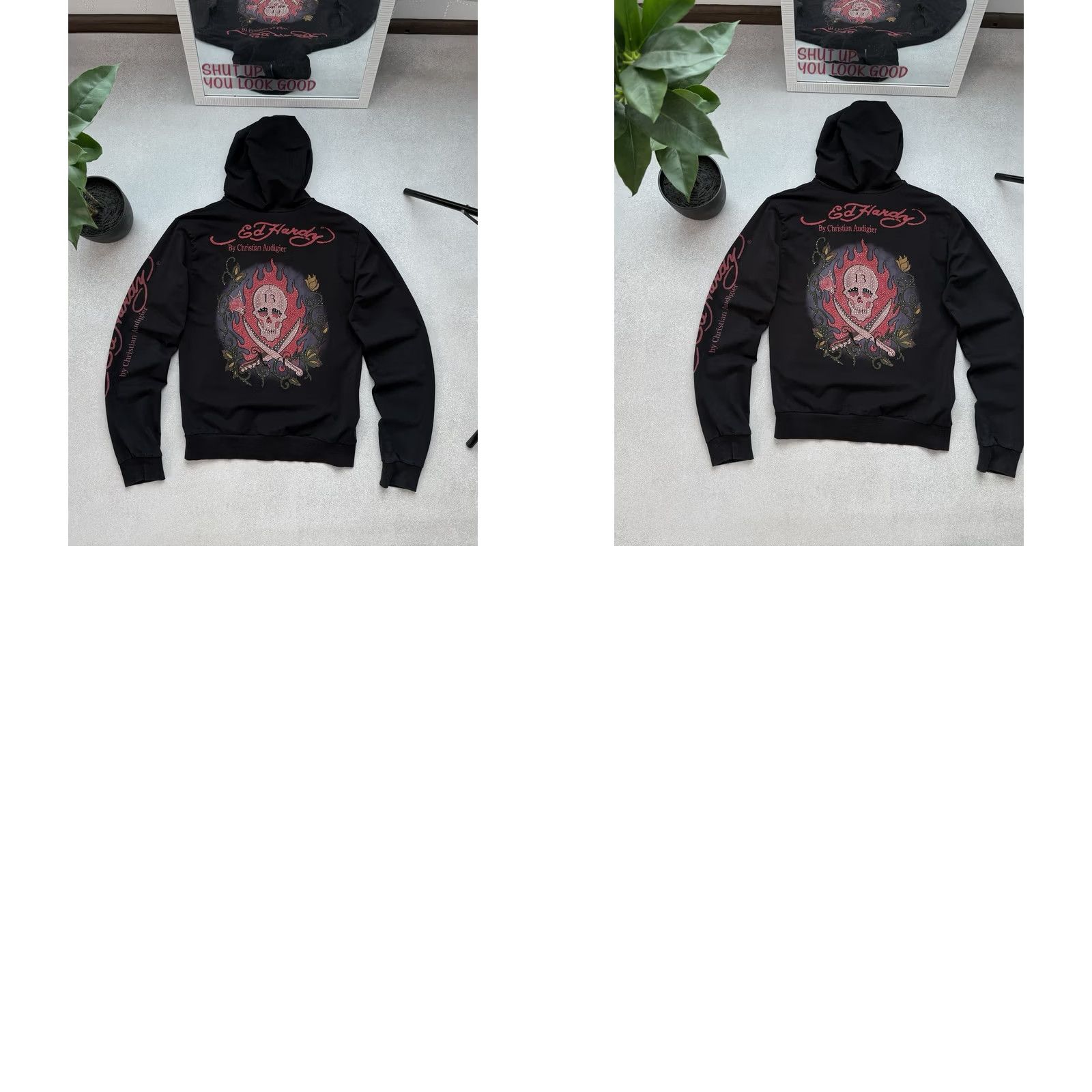 Ed Hardy Ed Hardy Scull Hoodie Full Zip Vintage Men’s M Black Size US M / EU 48-50 / 2 - 9 Thumbnail