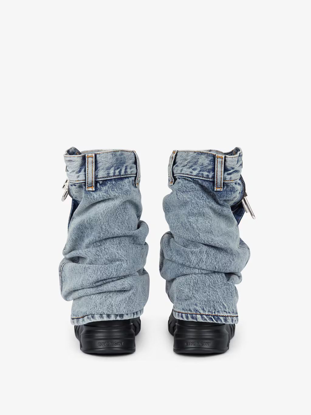 Givenchy o1w1db10525 Shark Lock Biker Ankle Boots in Blue Size US 9 / IT 39 - 5 Thumbnail