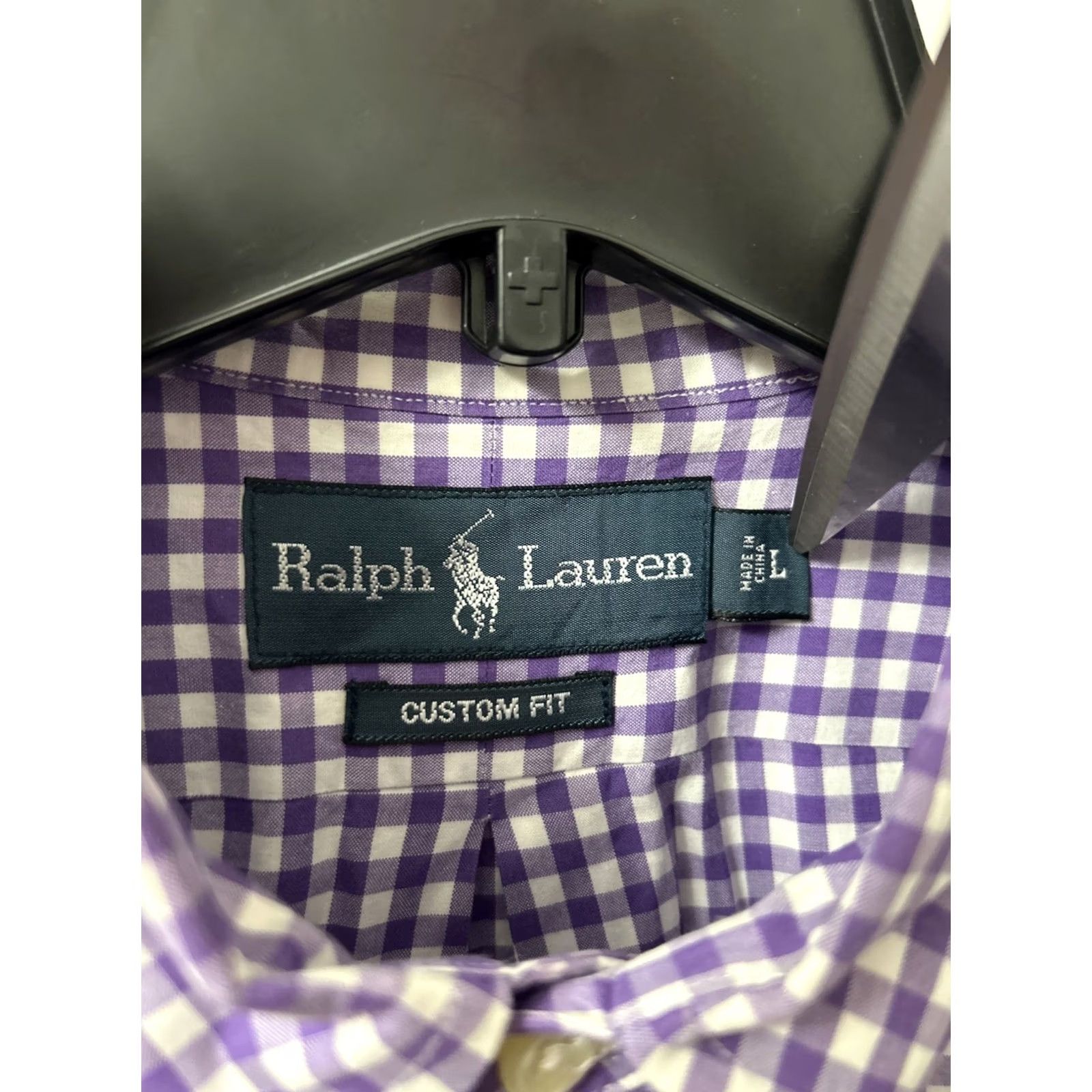 Ralph Lauren VINTAGE Ralph Lauren Shirt Mens Large Purple Plaid Oxford Button Down Green Pony L/S Size US L / EU 52-54 / 3 - 7 Thumbnail