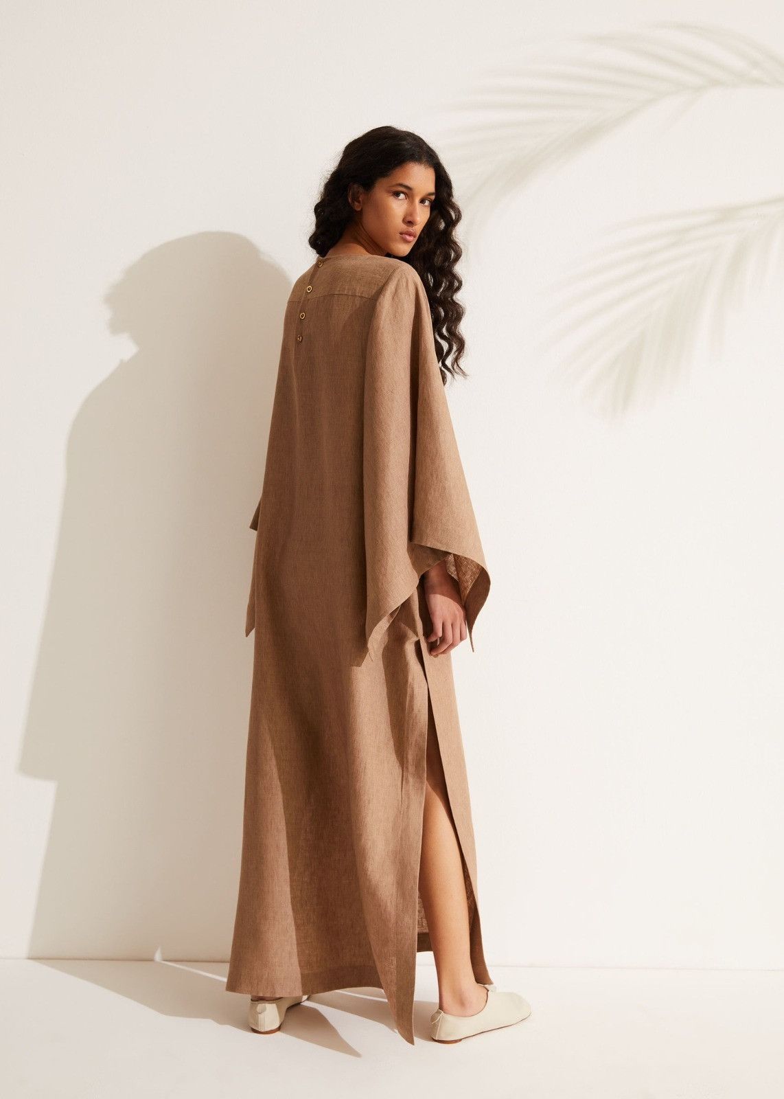Loro Piana o1srvl11e0824 Veronica Long Solaire Maxi Dress in Brown Size S / US 4 / IT 40 - 4 Thumbnail
