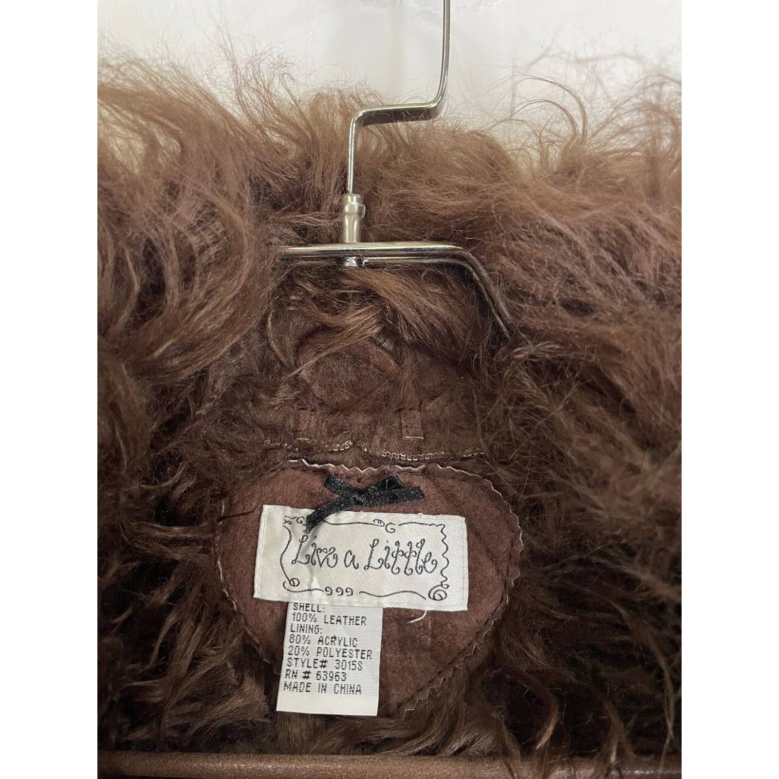 Leather × Vintage Vintage 00s Brown Shearling Leather Vest Faux Fur Boho Style Size M / US 6-8 / IT 42-44 - 5 Thumbnail