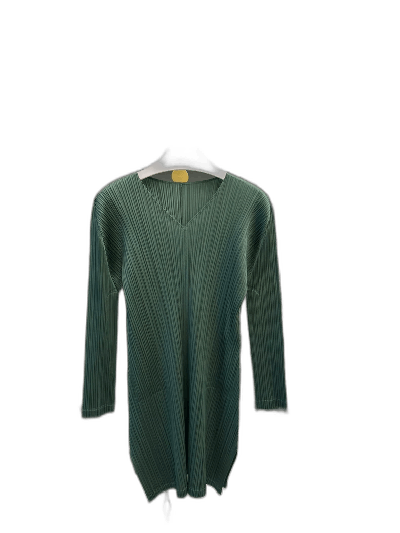 Issey Miyake Issey Miyake Long Green Dress Shirt-yf Size US M / EU 48-50 / 2 - 1 Thumbnail