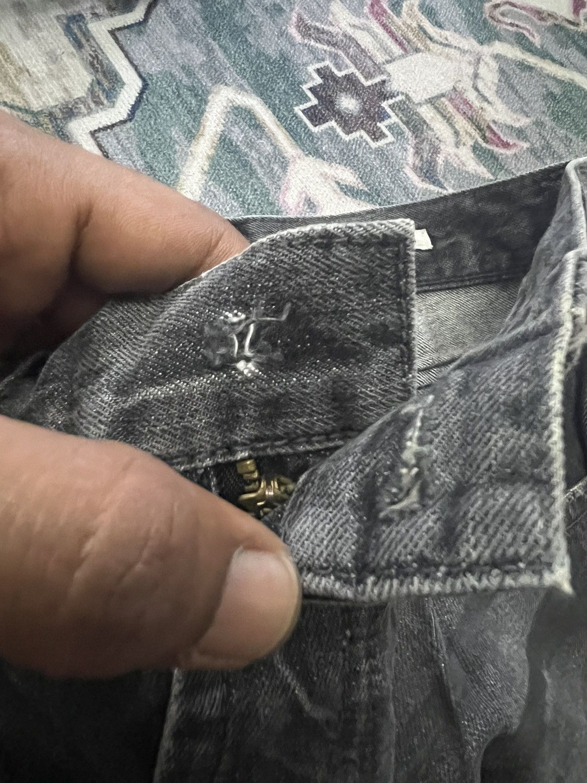 If Six Was Nine × Japanese Brand FLARED💥SEMANTIC DESING ART DISTRESSED DENIM PANT Size US 31 - 7 Thumbnail