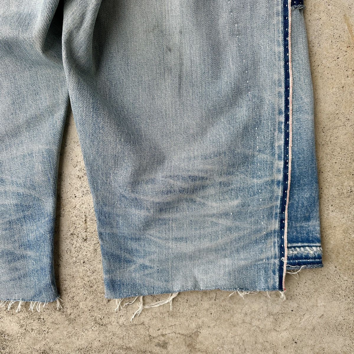 FDMTL Mercedes Benz Selvedge Crash Boro Denim Shorts jort capris Size US 36 / EU 52 - 22 Thumbnail