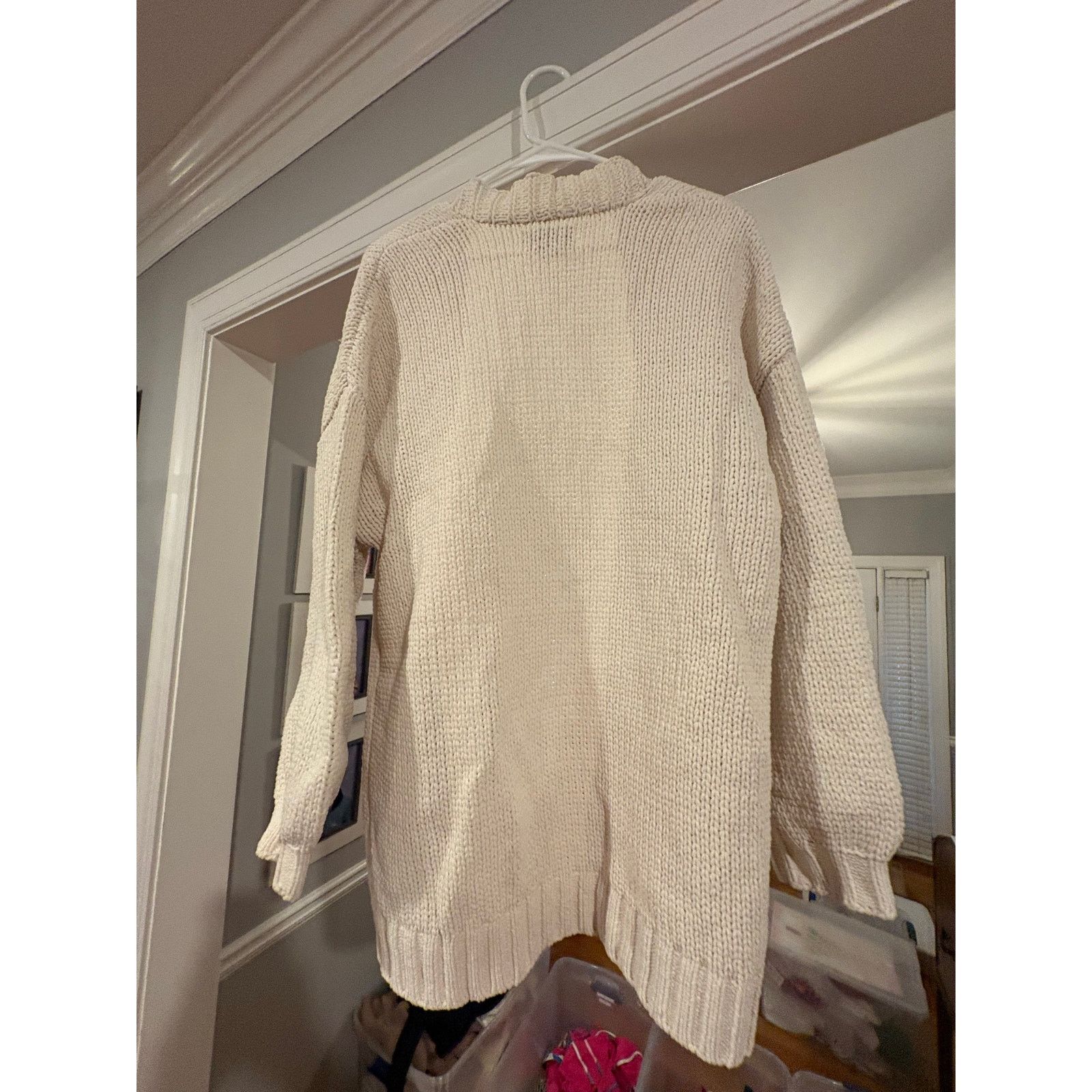 American Eagle Outfitters American Eagle Cream Chunky Knit Cardigan Women’s S/P Size S / US 4 / IT 40 - 3 Thumbnail
