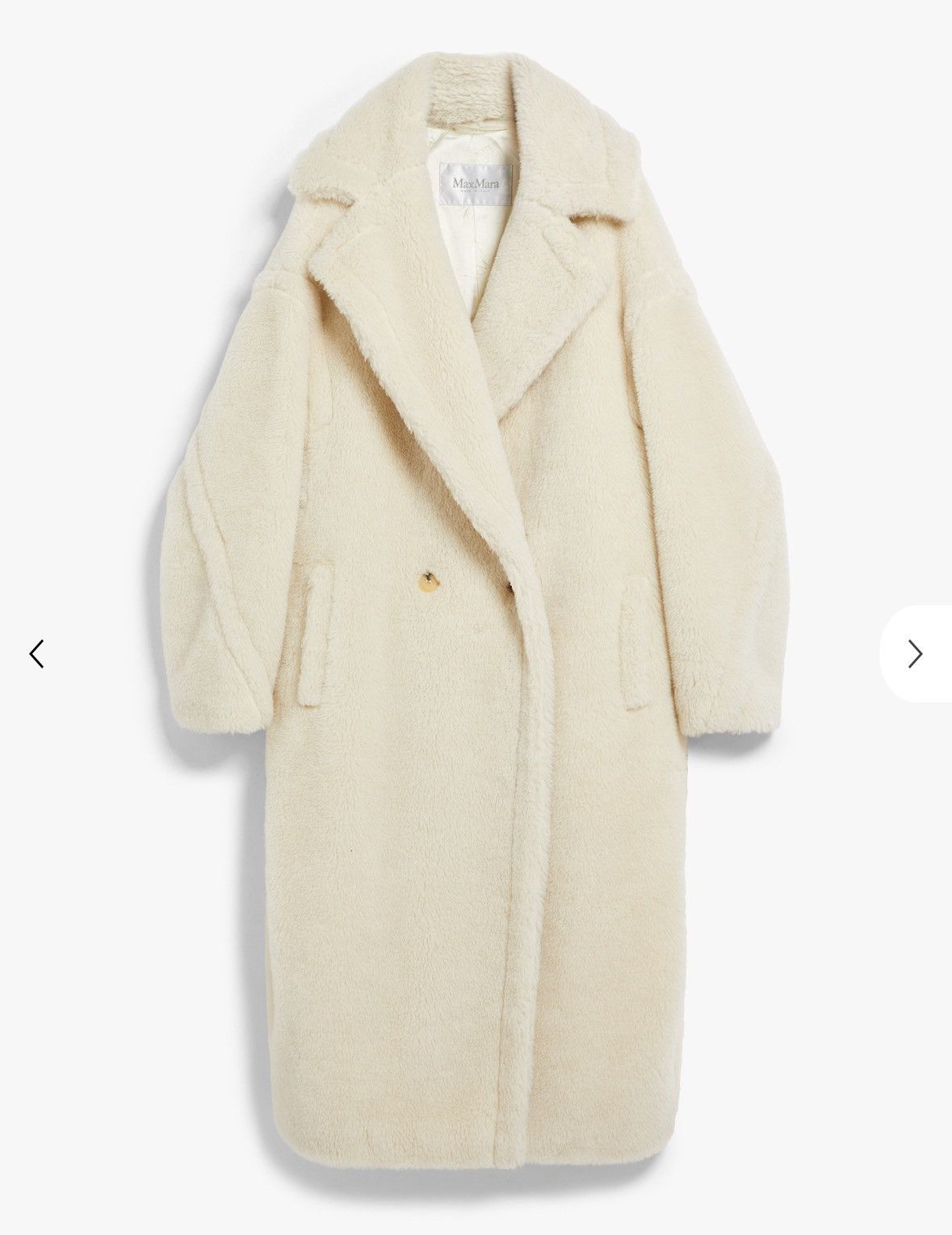 Max Mara White Teddy Bear Icon Coat Size S / US 4 / IT 40 - 1 Thumbnail