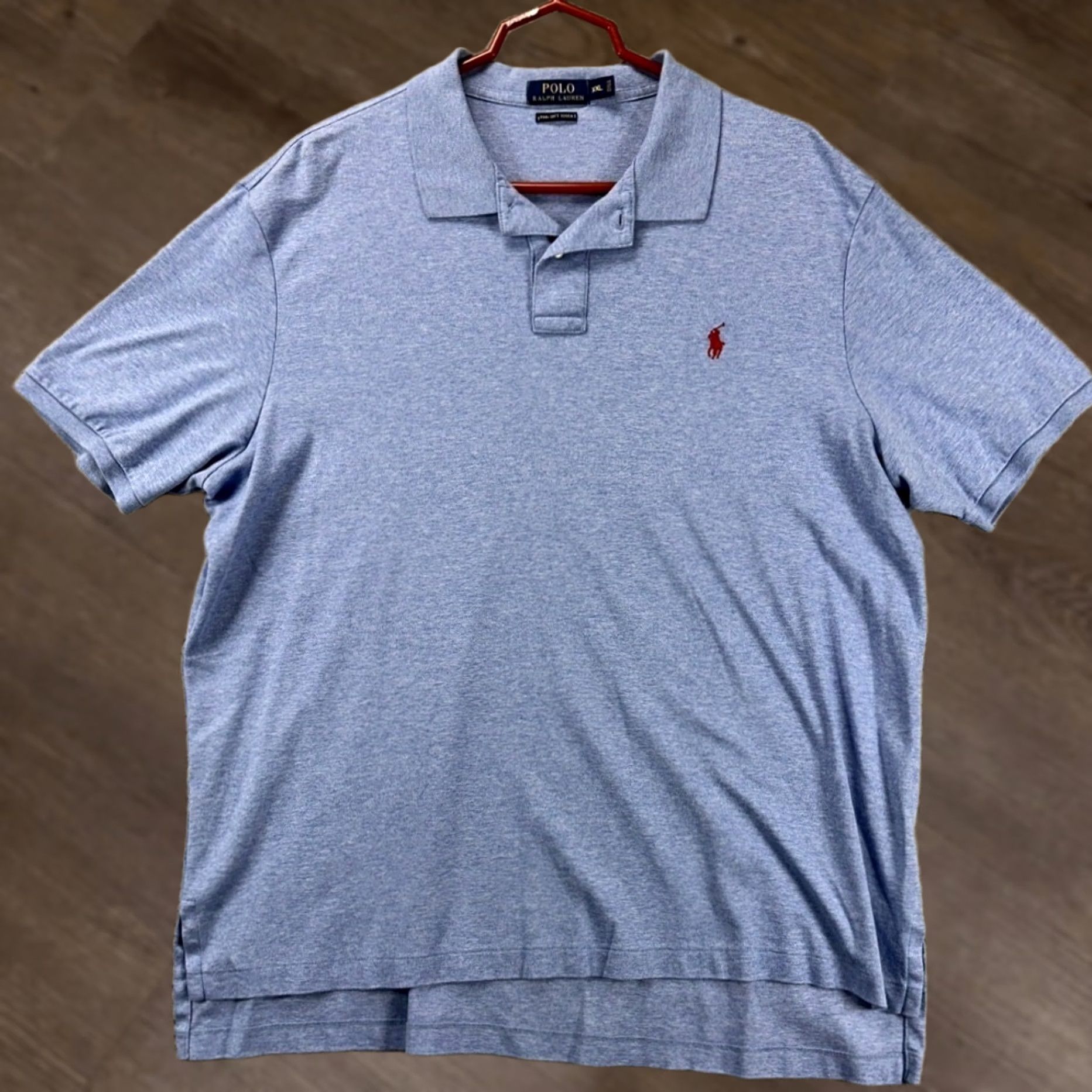 Polo Ralph Lauren Polo Ralph Lauren Polo Shirt 2XL Mens Blue Pima Soft Touch Red Pony Rugby Casual Short Sleeve Shirt Size US XXL / EU 58 / 5 - 1 Thumbnail
