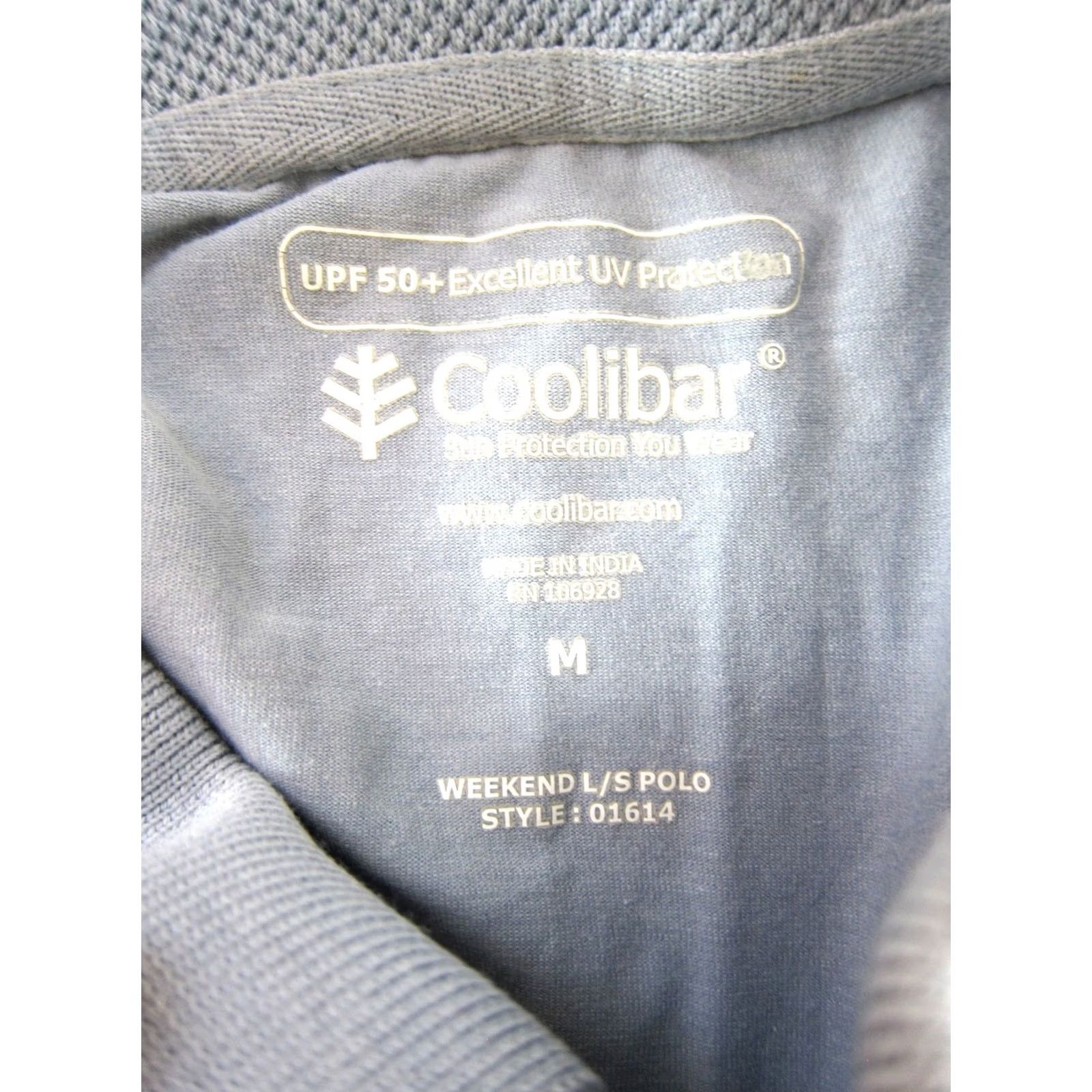 Vintage Coolibar UPF 50+ UV Sun Protection Light Blue Collared Long Sleeve Shirt Men M Size US M / EU 48-50 / 2 - 3 Thumbnail