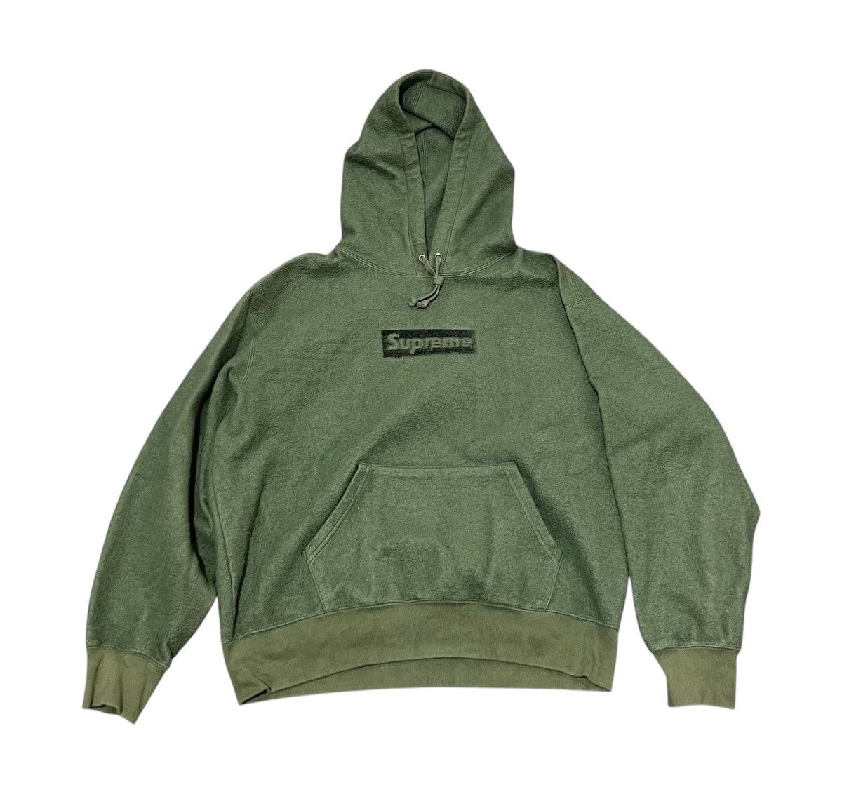 Supreme *FINAL DROP* Supreme SS23 inside out olive box logo hoodie Size US XL / EU 56 / 4 - 2 Thumbnail