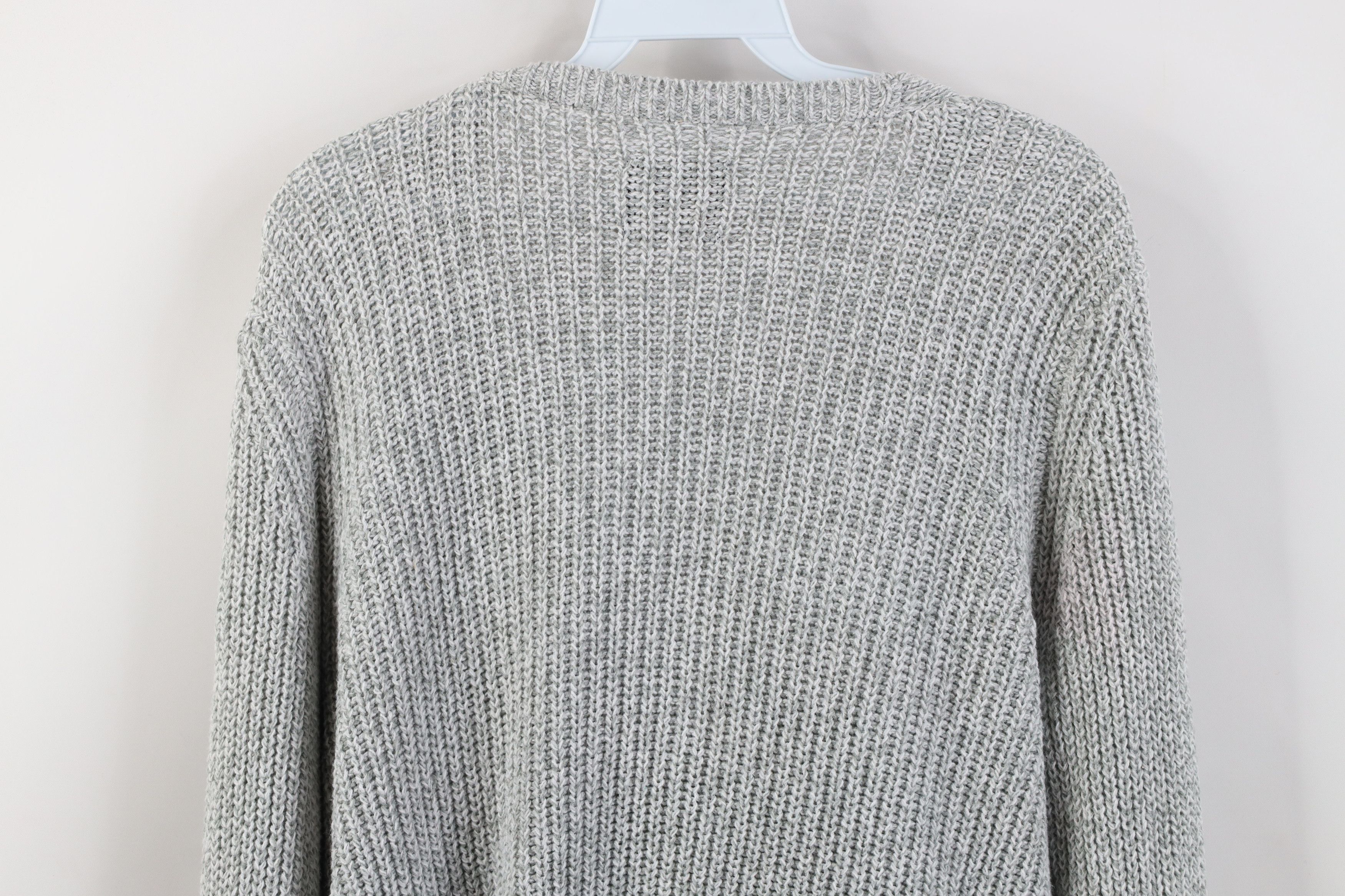 Abercrombie & Fitch Vintage 90s Y2K Abercrombie & Fitch Ribbed Knit Sweater Gray Size L / US 10 / IT 46 - 11 Thumbnail