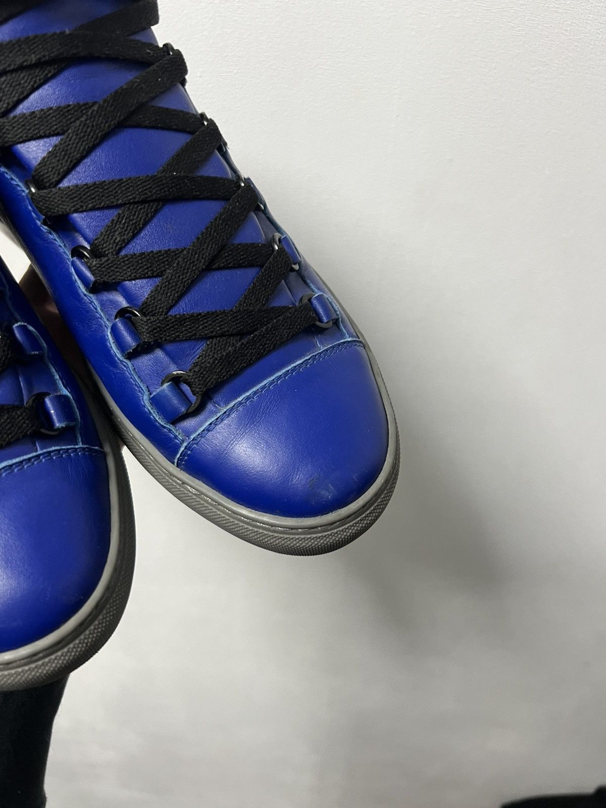 Balenciaga Balenciaga Arena High Black Cracked Leather Sneakers Size US 8 / EU 41 - 5 Thumbnail