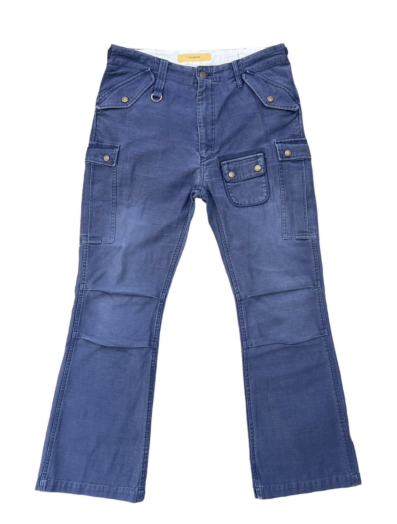 Backbone Backbone Japan Faded Navy Tactical Flare Cargo Trouser Pant Size US 31 - 1 Thumbnail