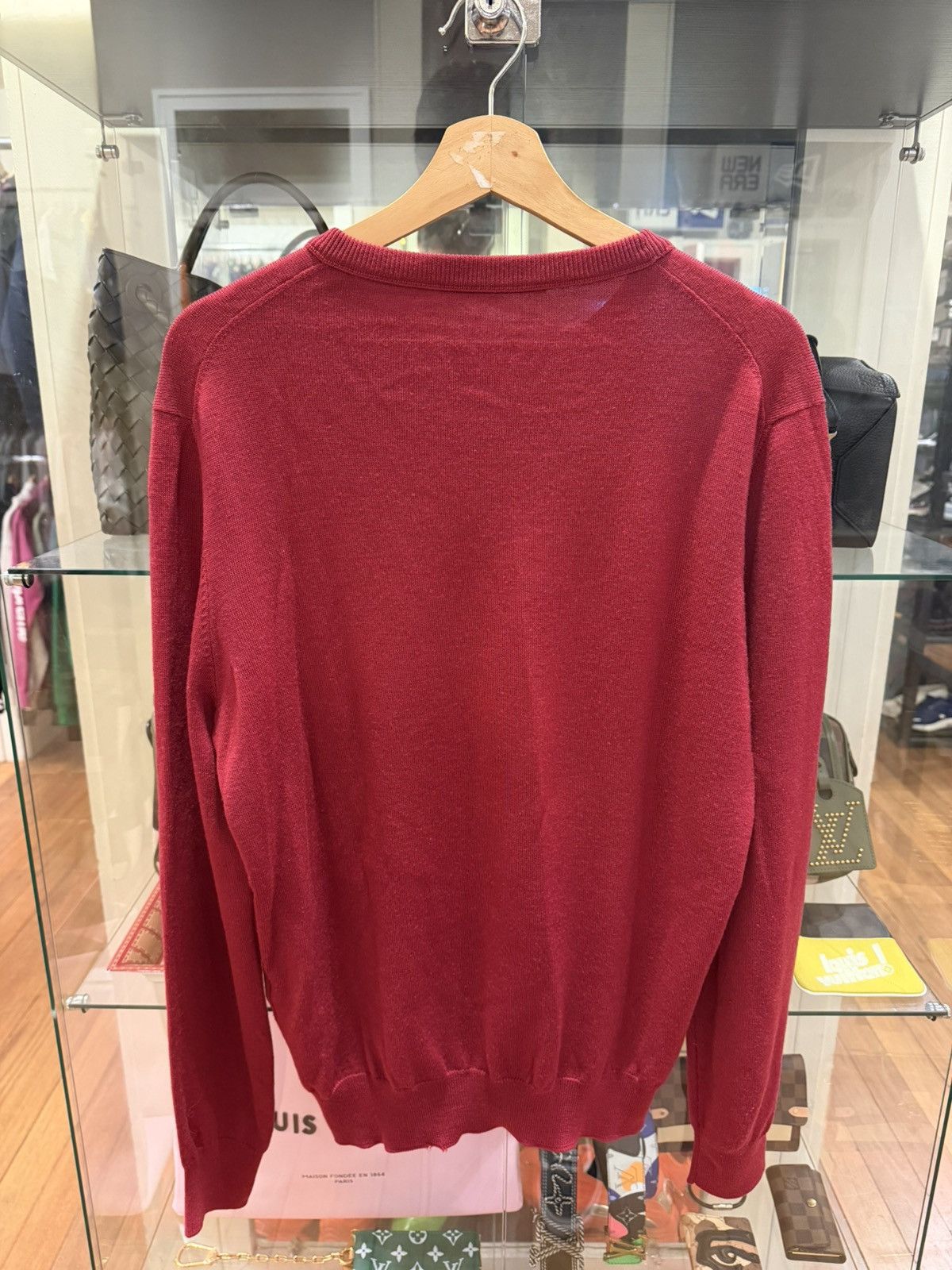 Louis Vuitton Louis Vuitton Intarsia Crewneck Sweater - Red Size US M / EU 48-50 / 2 - 2 Thumbnail