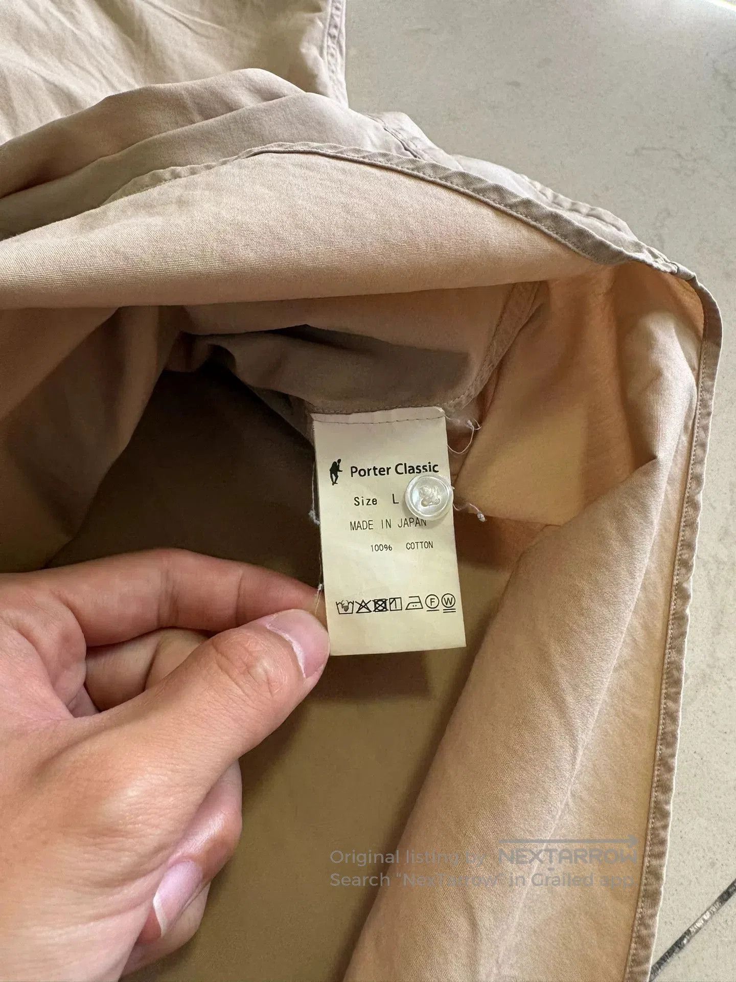 Porter Classic Porter Classic Roll Up Shirt in Khaki. Size US L / EU 52-54 / 3 - 2 Thumbnail