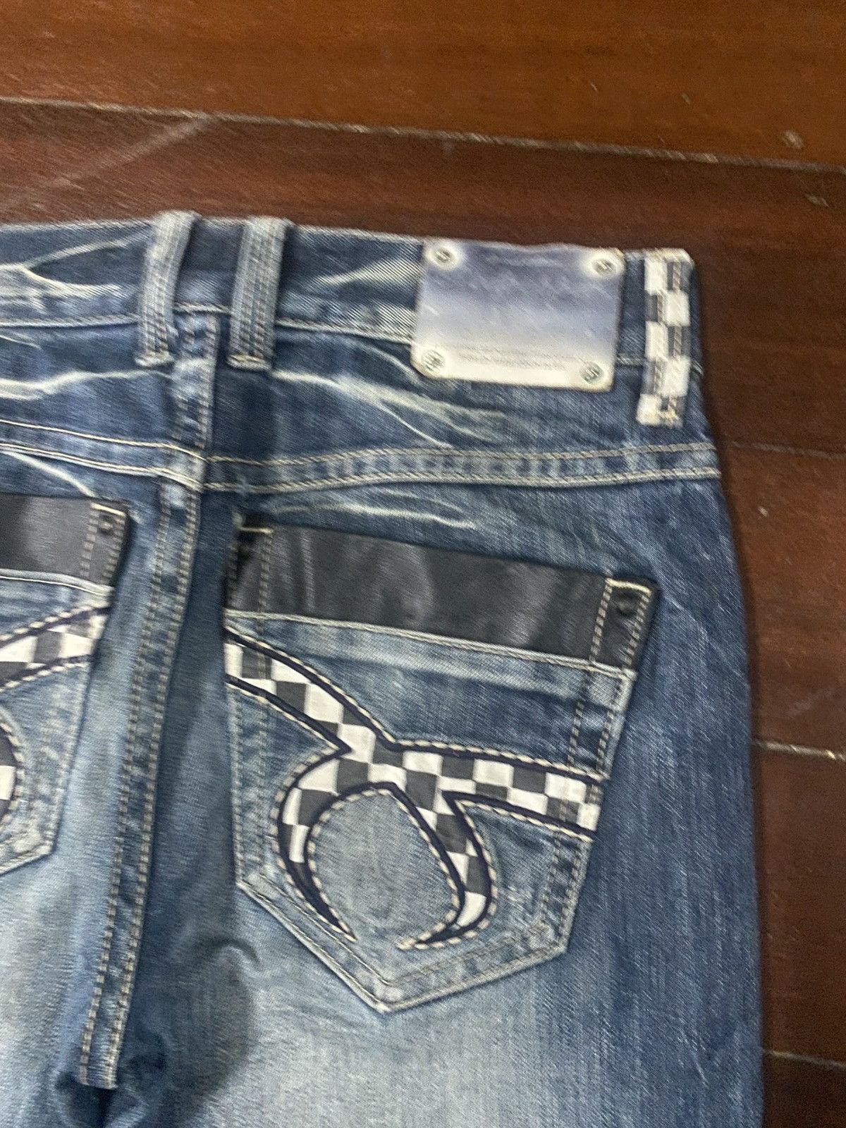 If Six Was Nine Flare Red Papper If six Was Nine Style Buckle Back Denim ☠️🎌 Size US 34 / EU 50 - 15 Thumbnail