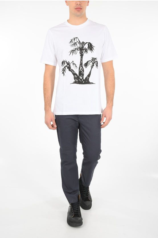 OAMC o1y0225 Crewneck T-Shirt in White/Black Size US XS / EU 42 / 0 - 5 Thumbnail