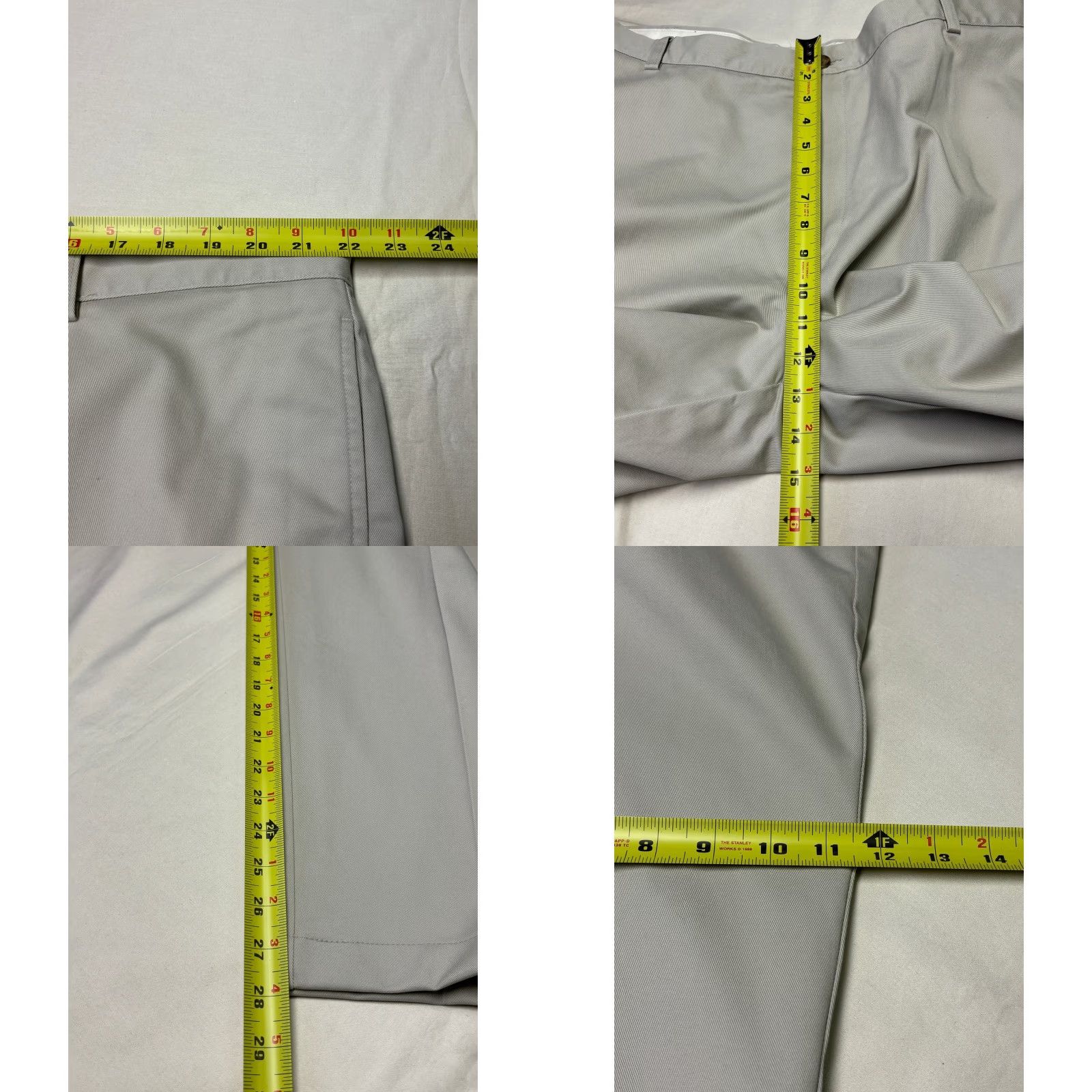 Vintage LL Bean Classic Fit Chino Pants Mens 44x28 Stone Khaki Cotton Twill 212330 Size US 44 / EU 60 - 8 Thumbnail