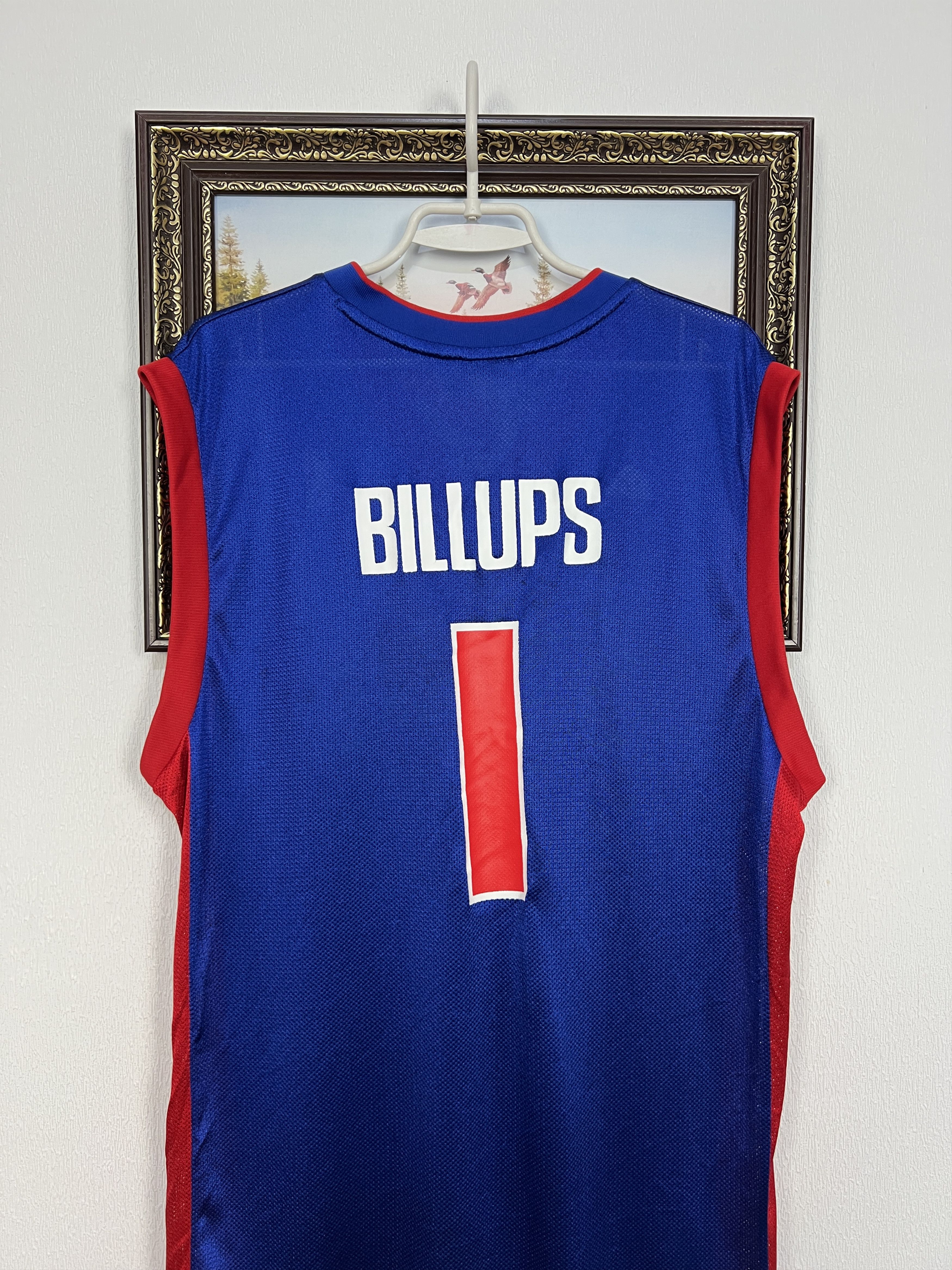 Adidas Vintage Adidas Detroit Pistons #1 Billups NBA Blue Jersey Size US M / EU 48-50 / 2 - 11 Thumbnail