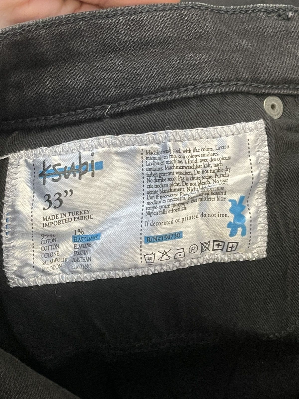 Ksubi Size 33 - Ksubi Jeans Black Patch Distressed Very Clean! Size US 33 - 11 Thumbnail