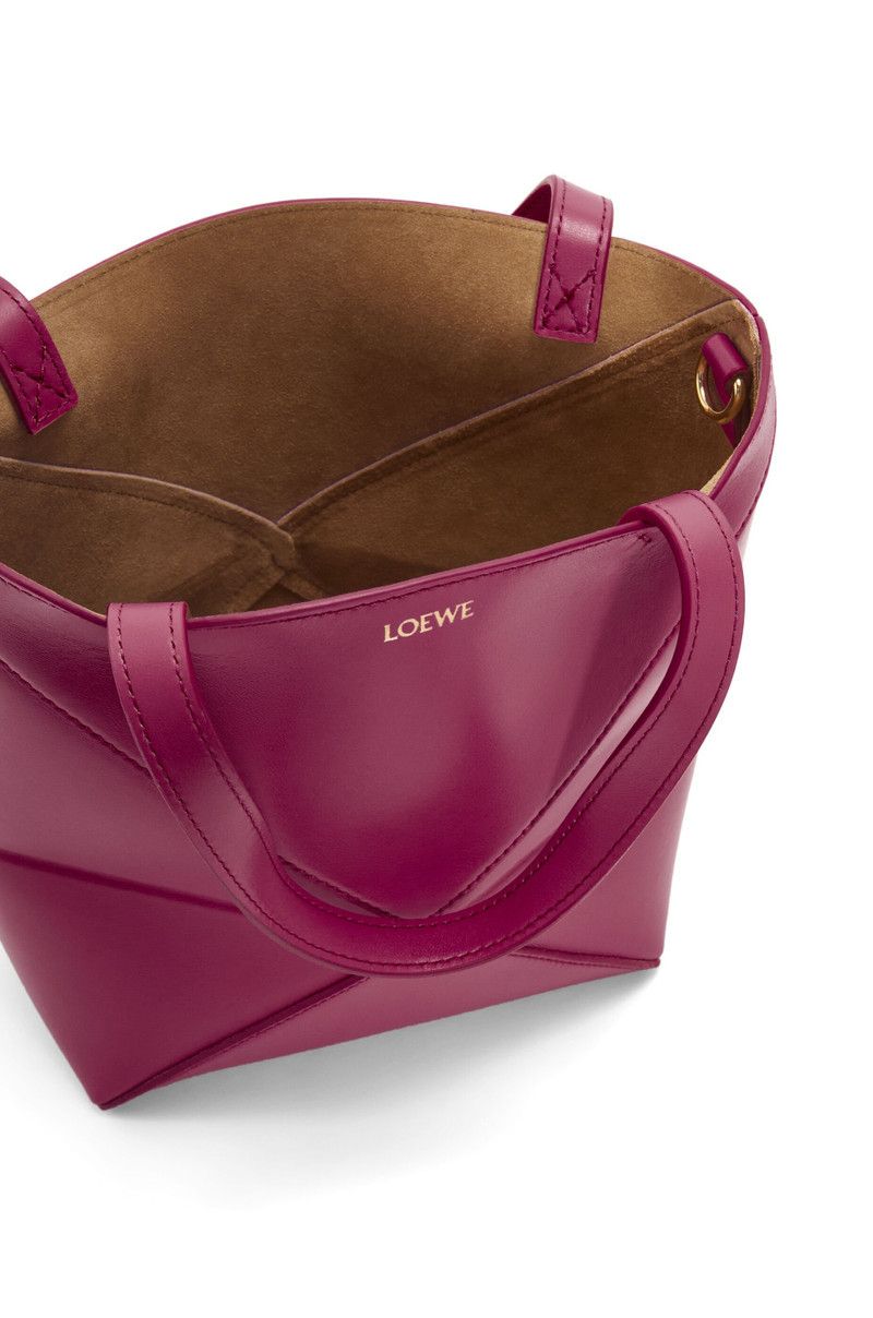 Loewe o1in1g0426 Size: OS/ Puzzle Fold Mini Tote Bag in Crimson Size ONE SIZE - 10 Thumbnail