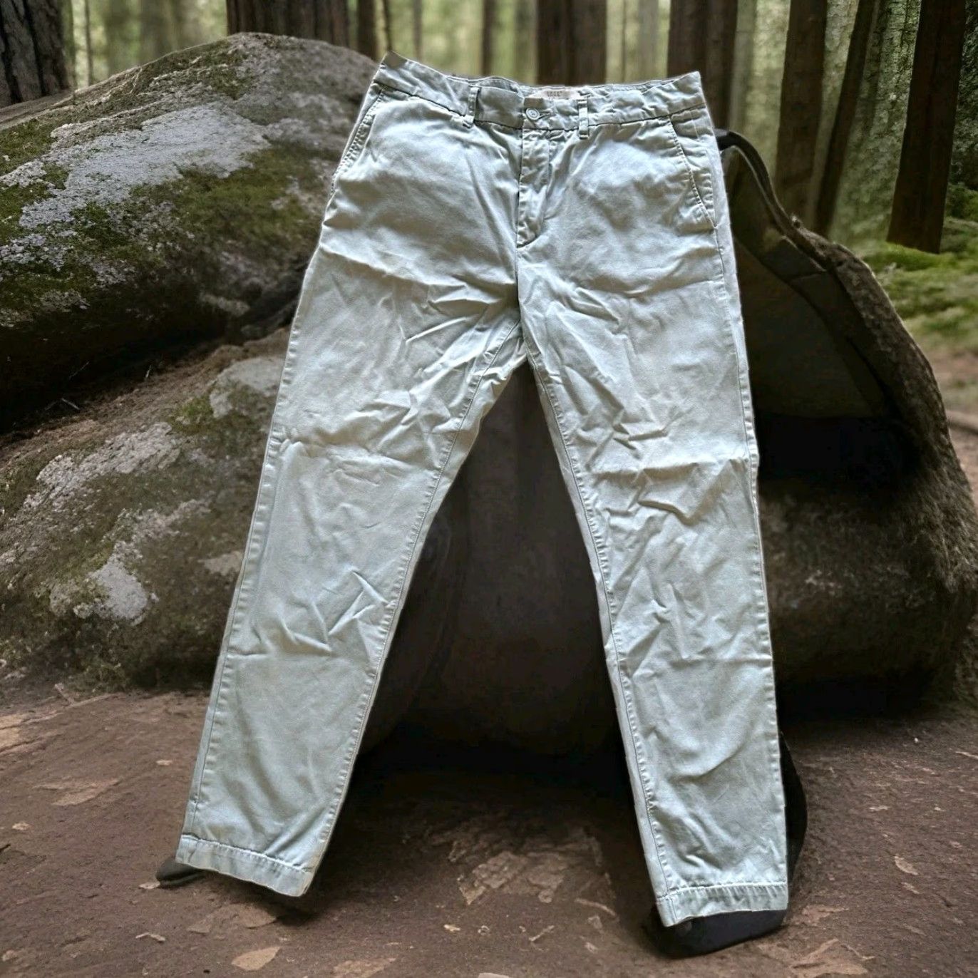 H&M H&M Label Of Graded Goods Men 33 Cotton Pants Green Slim Fit Jeans/Dress Pants Size US 33 - 2 Thumbnail