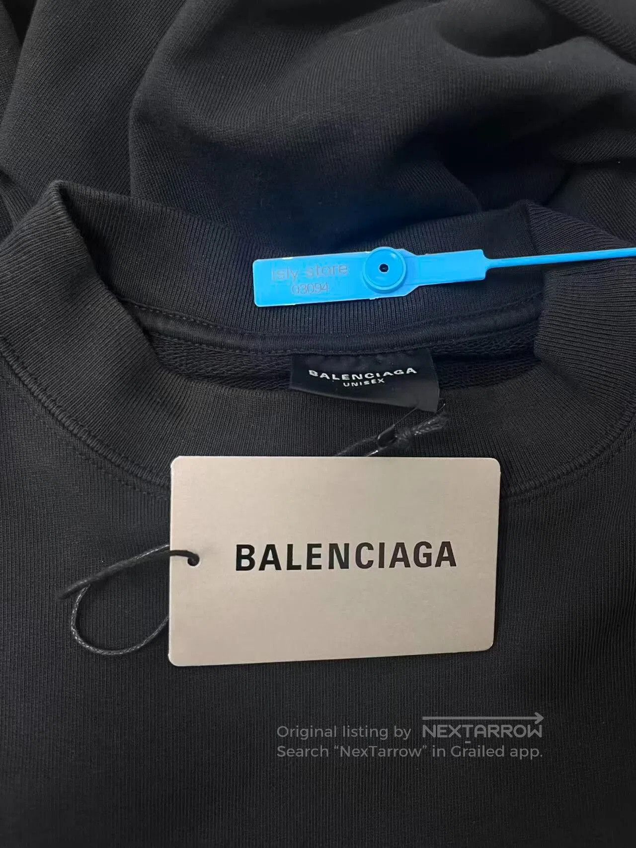 Balenciaga balenciaga black oversized logo sweatshirt for men. Size US S / EU 44-46 / 1 - 4 Thumbnail