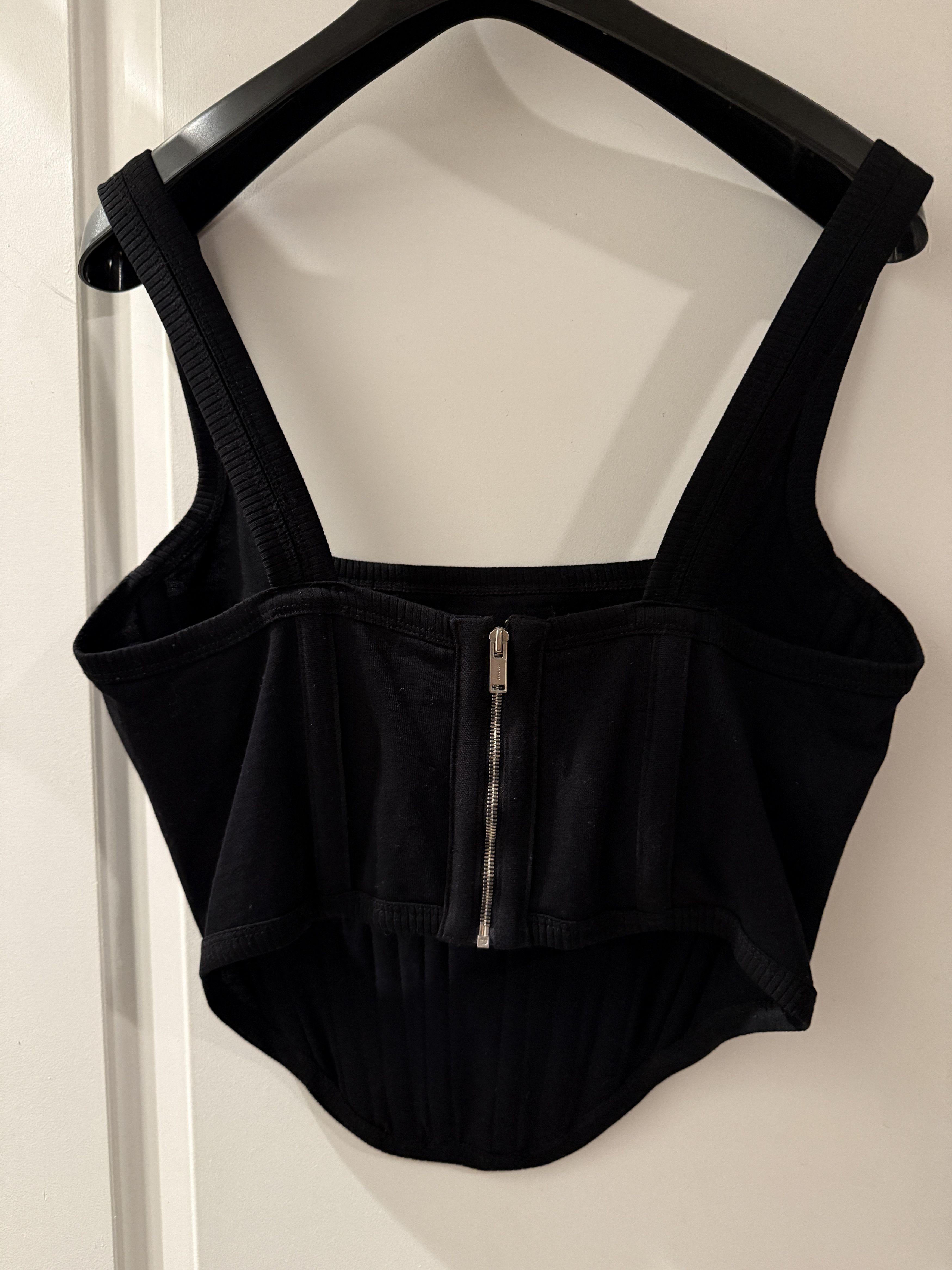Dion Lee Dion Lee Black Rib Corset Tank Top Size US M / EU 48-50 / 2 - 2 Thumbnail