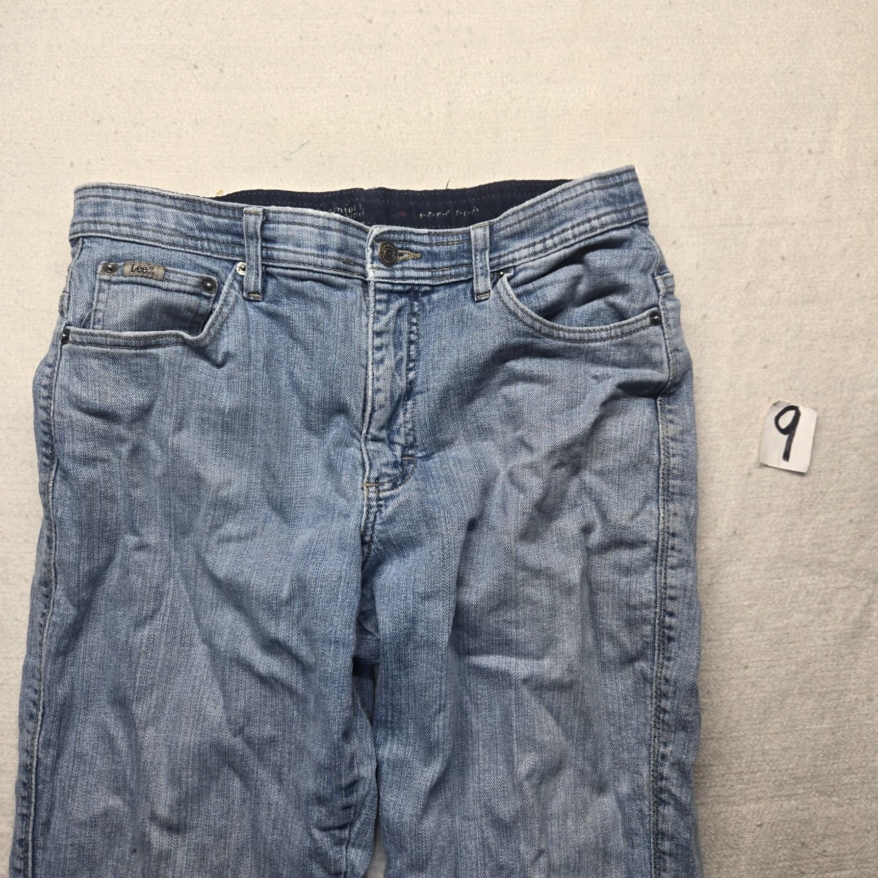 Lee Lee Jeans Women's Boot Cut Denim Pants Medium Wash Stretch Comfort Waist Size 12 Size 34" / US 12 / IT 48 - 2 Thumbnail