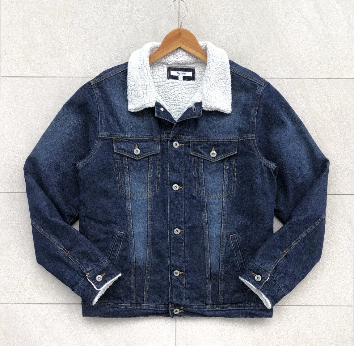 Nylous Denim Sherpa Trucker Jacket