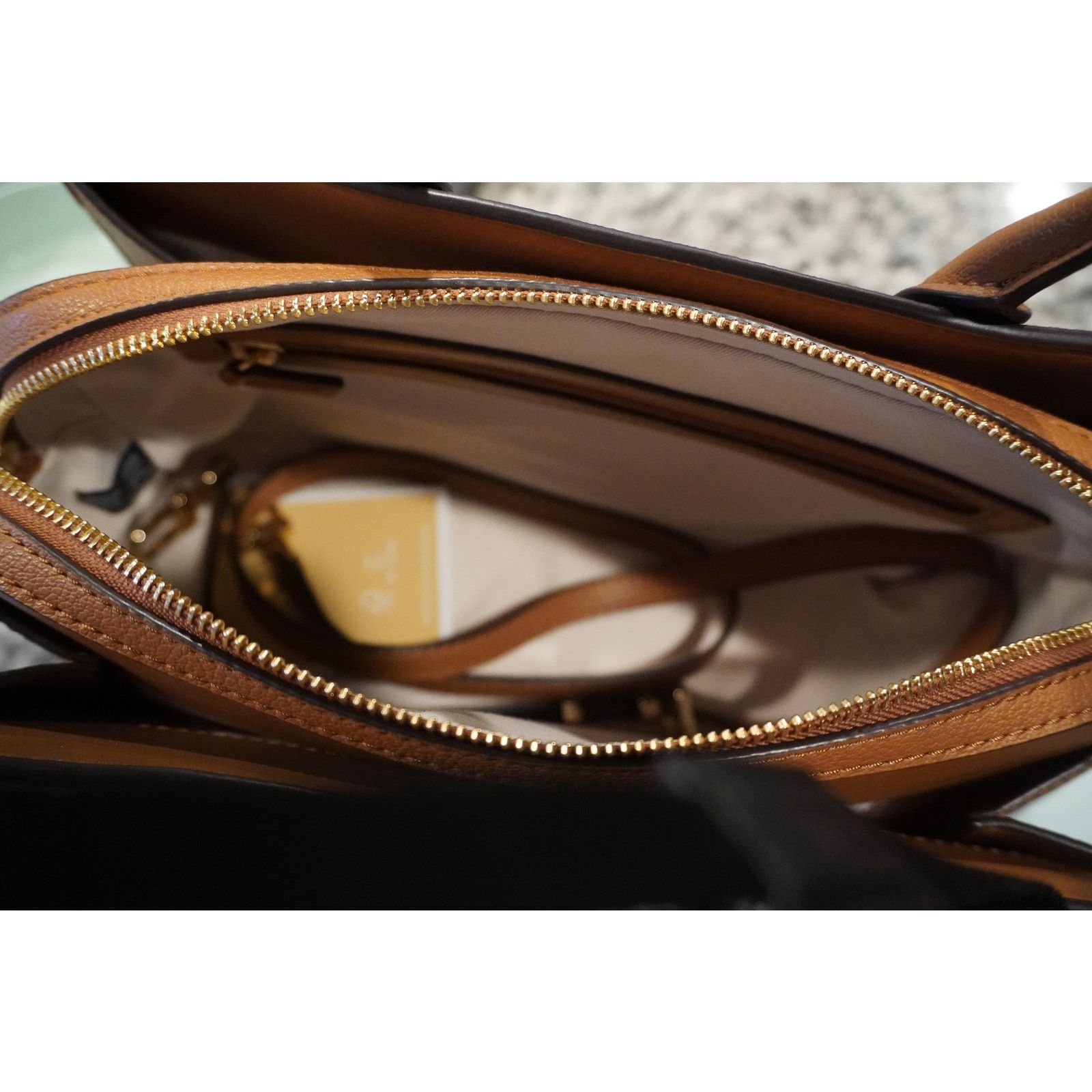 Michael Kors Michael Kors Laila Medium Signature Logo Satchel Brown Size ONE SIZE - 6 Thumbnail