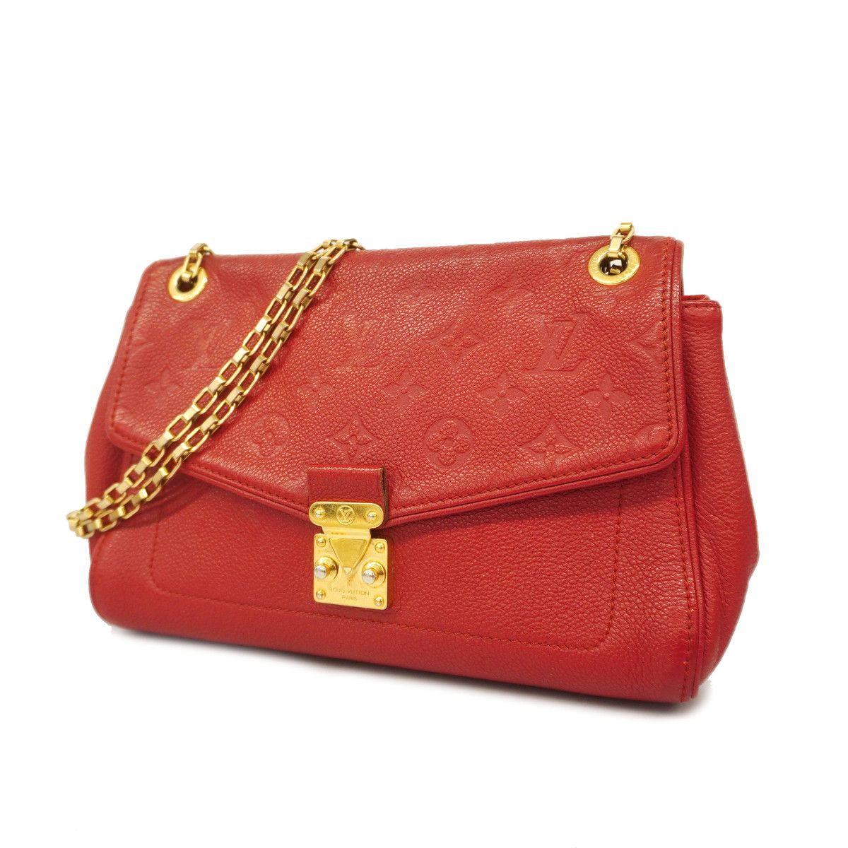 Louis Vuitton Shoulder Bag Monogram Empreinte Saint Germain PM Red