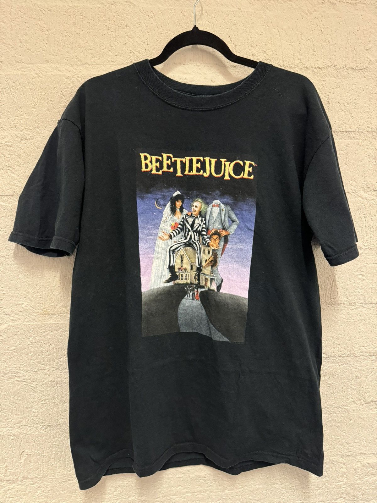 image of Beetlejuice Shirt Movie Promo XL 90's in Black, Men's