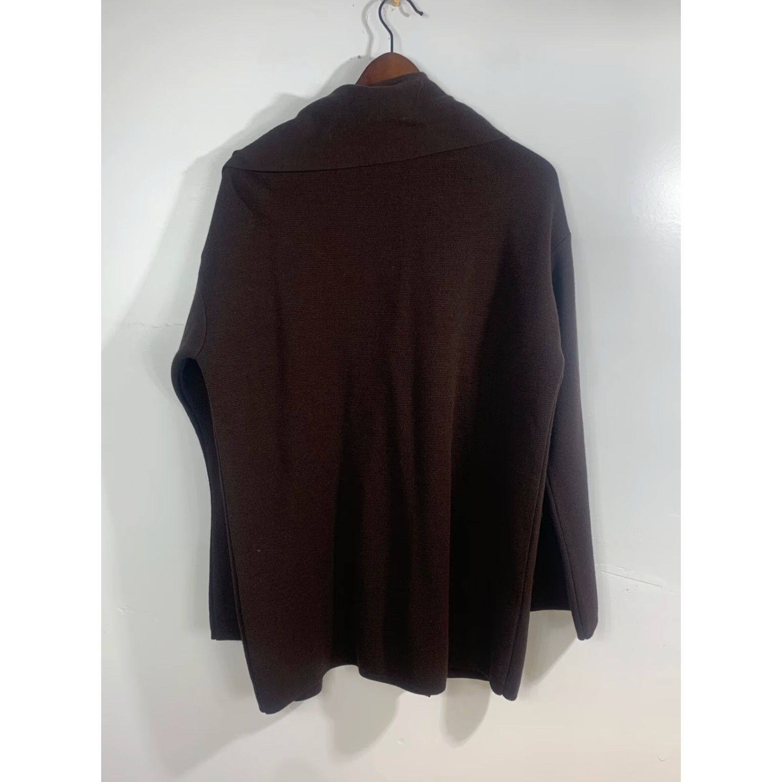 Vintage Chiara Marconi Womens Sweater Cardigan Size M Brown Italy Solid Acrylic Knit Size M / US 6-8 / IT 42-44 - 2 Thumbnail