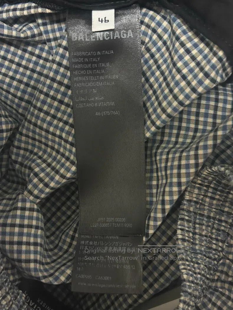 Balenciaga Balenciaga Plaid cotton linen blended sport leisure pants Size US 30 / EU 46 - 4 Thumbnail