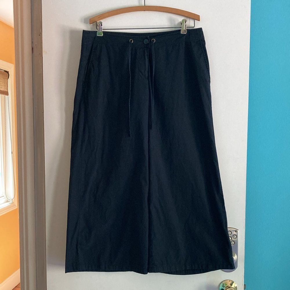 Eileen Fisher Eileen Fisher Project Size L Wide Leg Black Crop Organic Cot Size 34" / US 12 / IT 48 - 9 Thumbnail