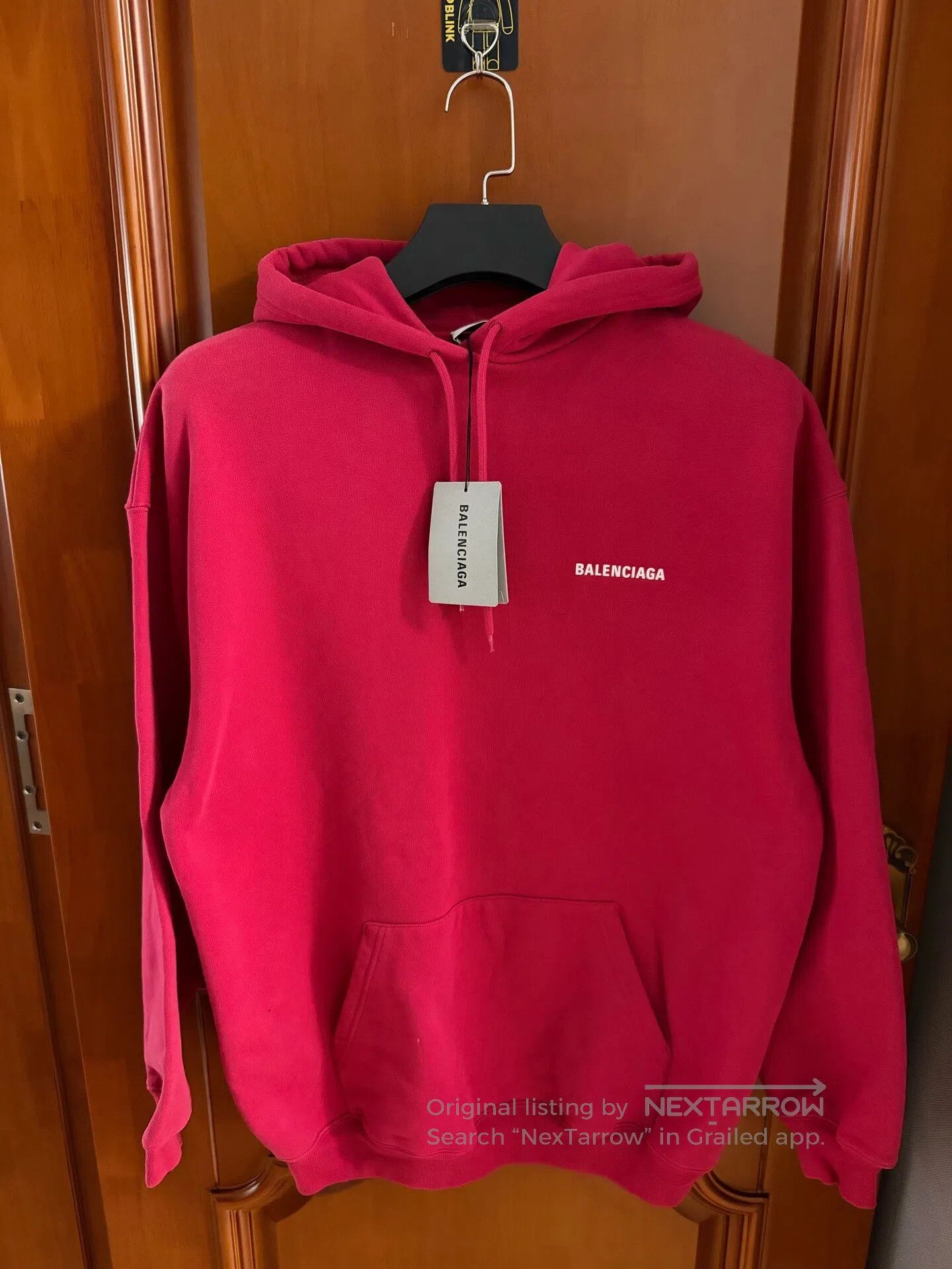 Balenciaga Balenciaga Red Logo Hooded Sweatshirt| Size US S / EU 44-46 / 1 - 1 Thumbnail