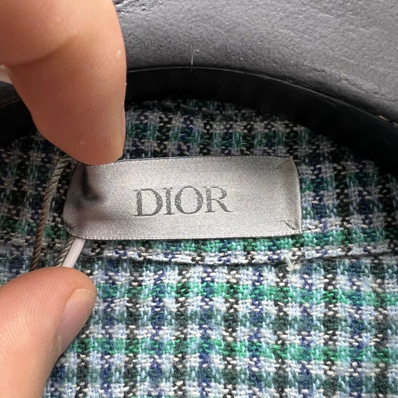 Dior Dior SS23 Embroidered Logo plaid button long-sleeved shirt Size US XXS / EU 40 - 3 Thumbnail