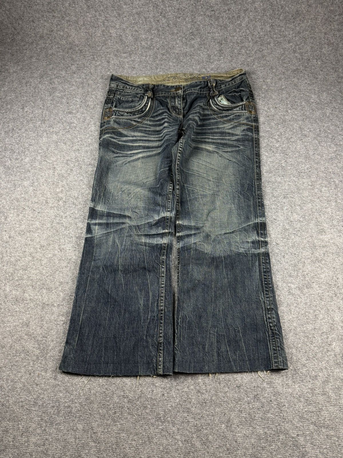 Japanese Brand × Vintage Vintage japanese distressed flared baggy y2k jeans pants Size 36" / US 14 / IT 50 - 1 Thumbnail