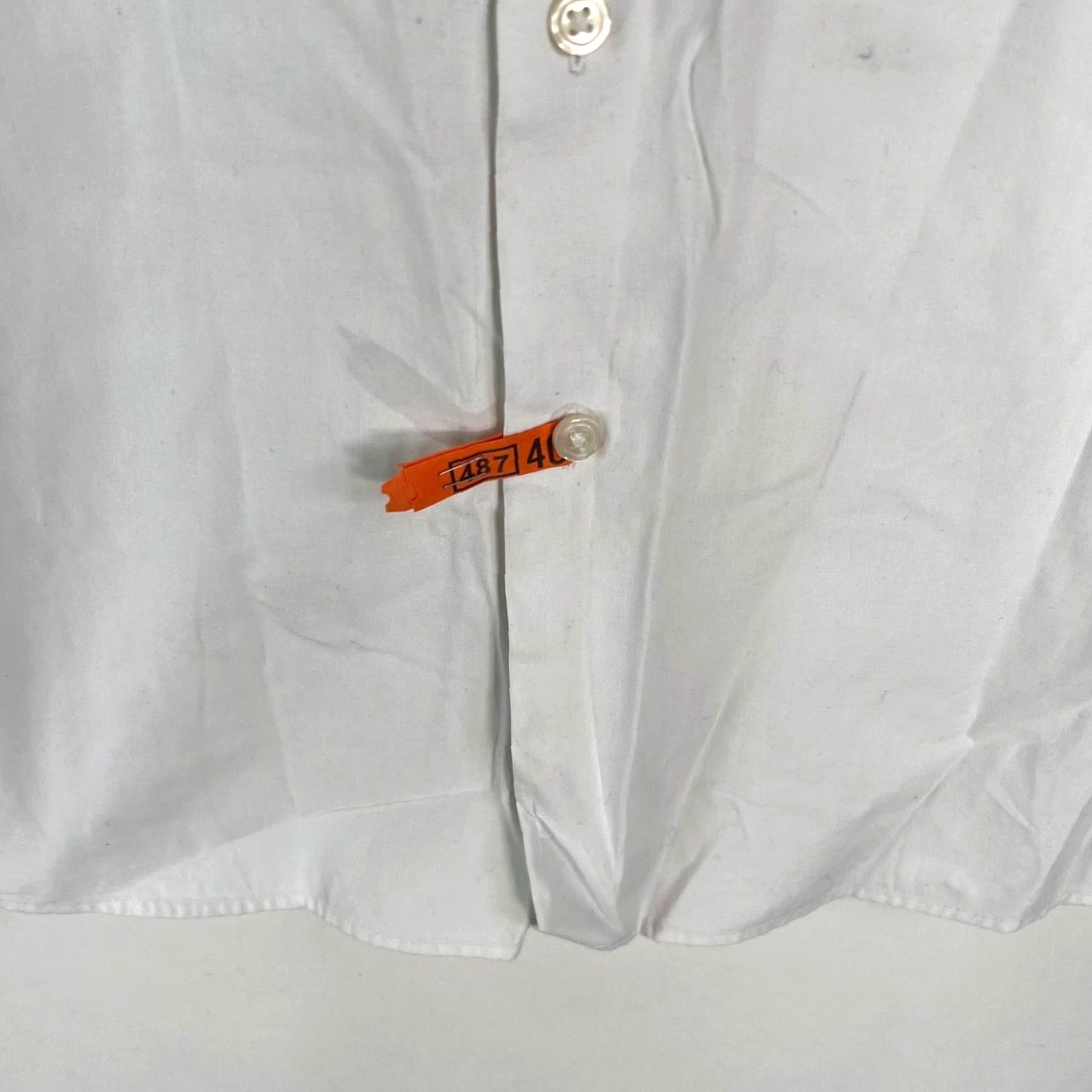Liz Claiborne Claiborne Men's Dress Shirt White Cotton Non-Iron Modern Fit 15.5 19 Adult Mens Size 40R - 2 Thumbnail