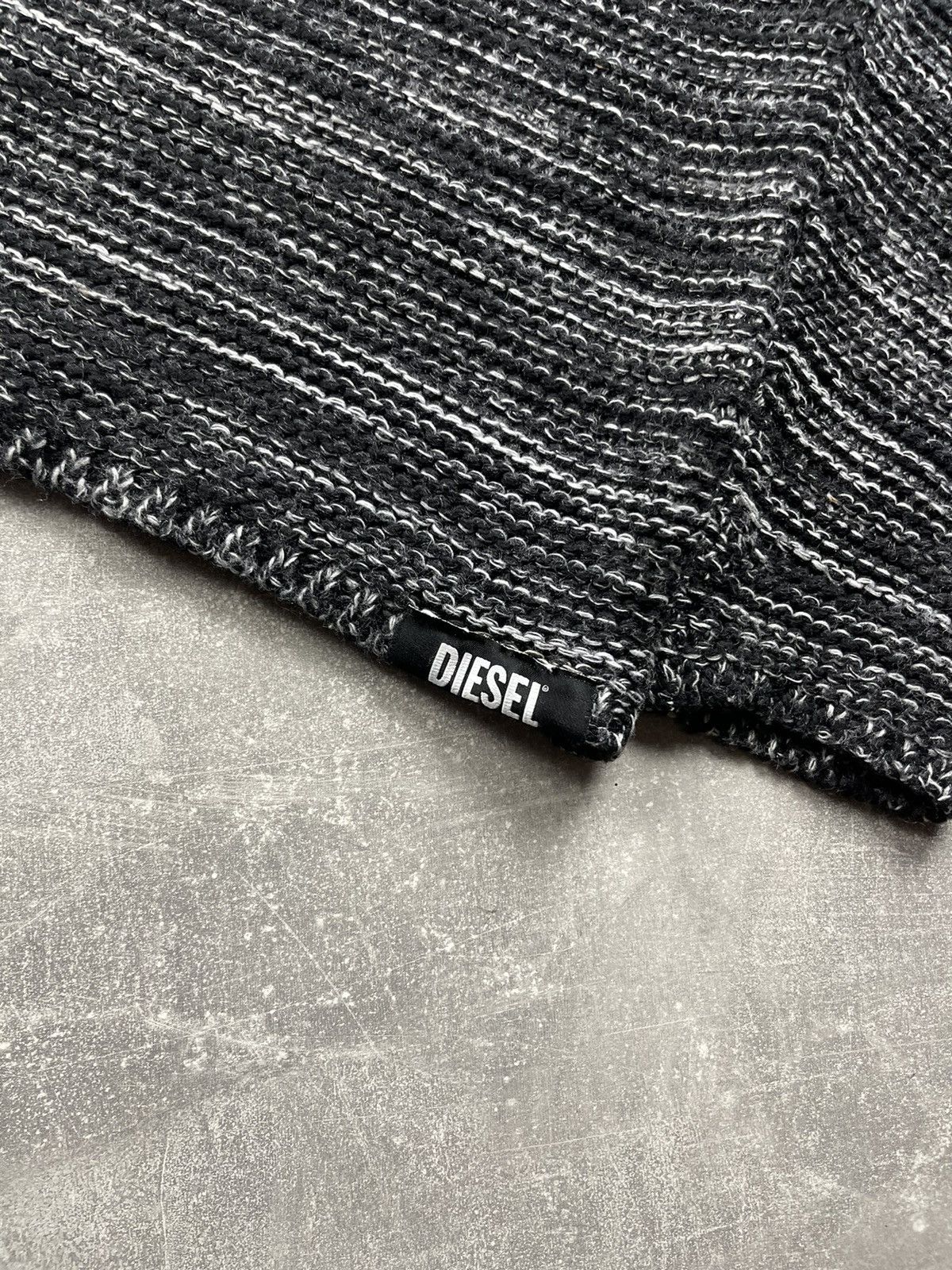 Diesel Diesel Knit Wool Sweater Geometric Pattern Black White Size US L / EU 52-54 / 3 - 5 Thumbnail